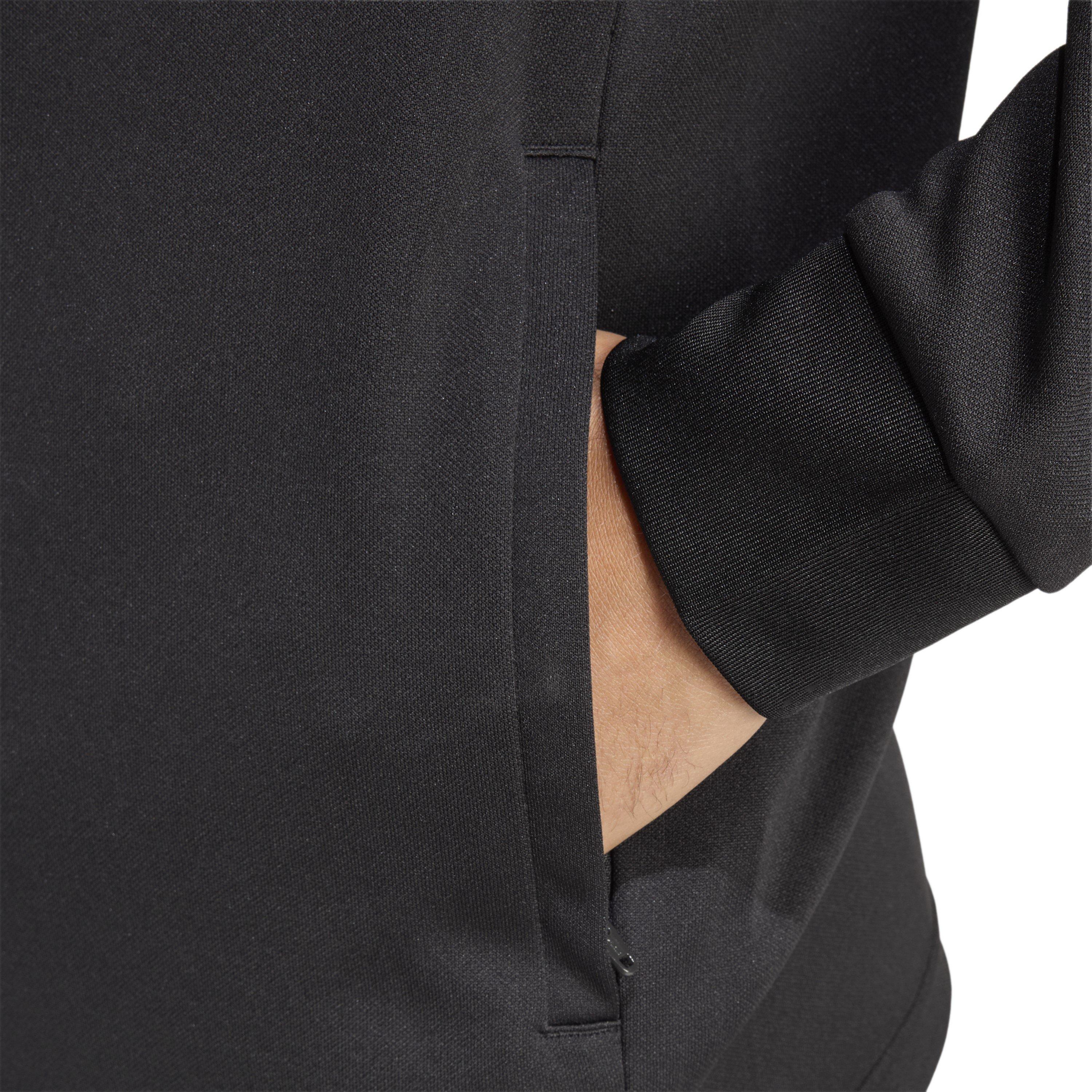 Black/White - adidas - Sereno Long Sleeve Zip Top Mens - 4