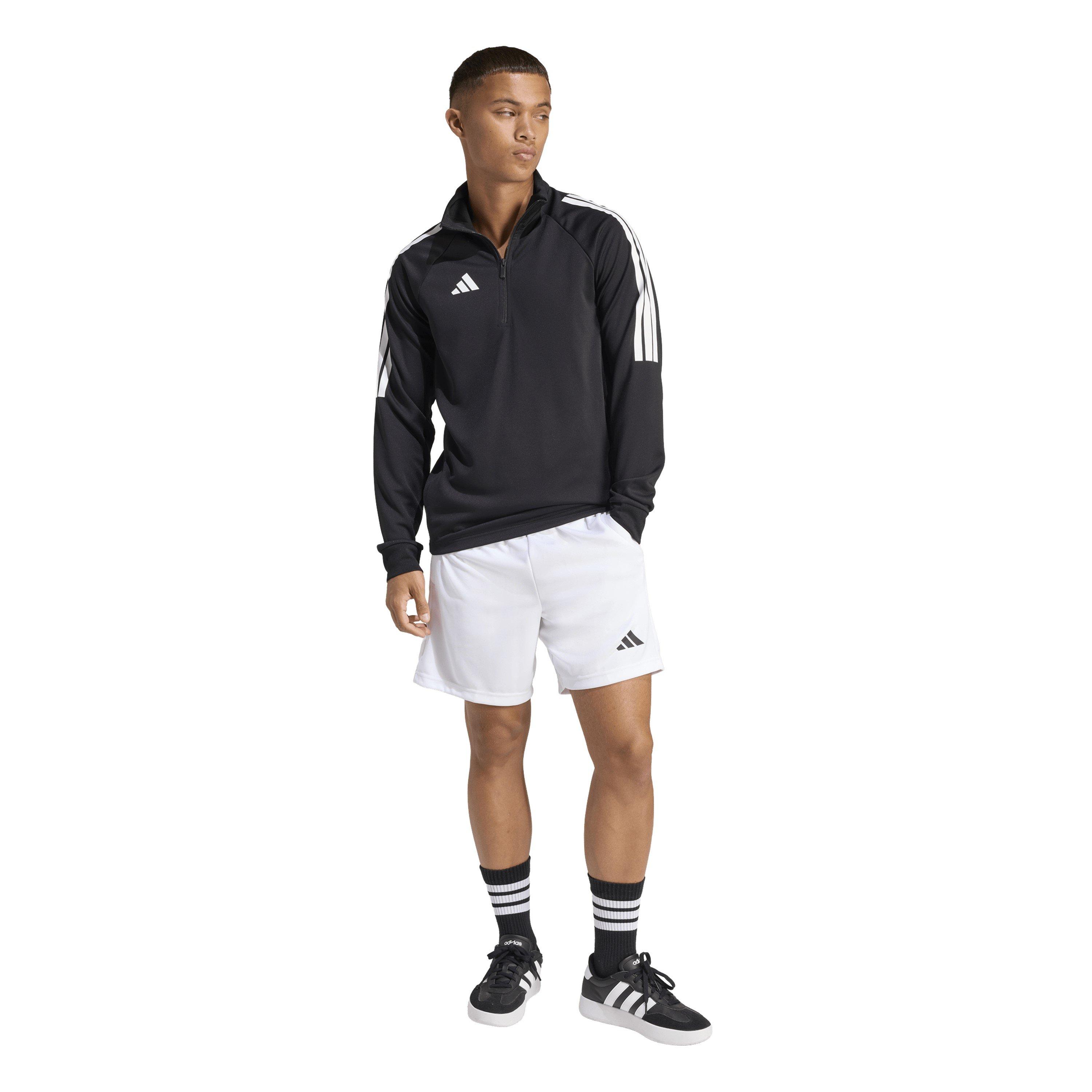 Black/White - adidas - Sereno Long Sleeve Zip Top Mens - 6