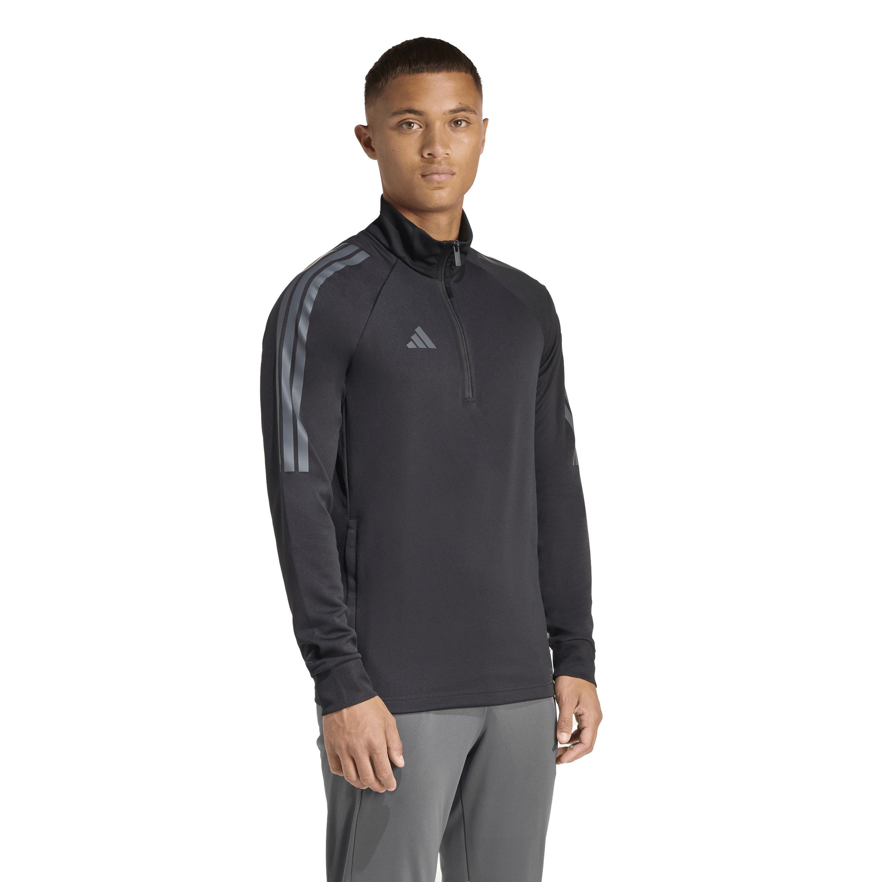 Black/Grey - adidas - Sereno Long Sleeve Zip Top Mens - 2