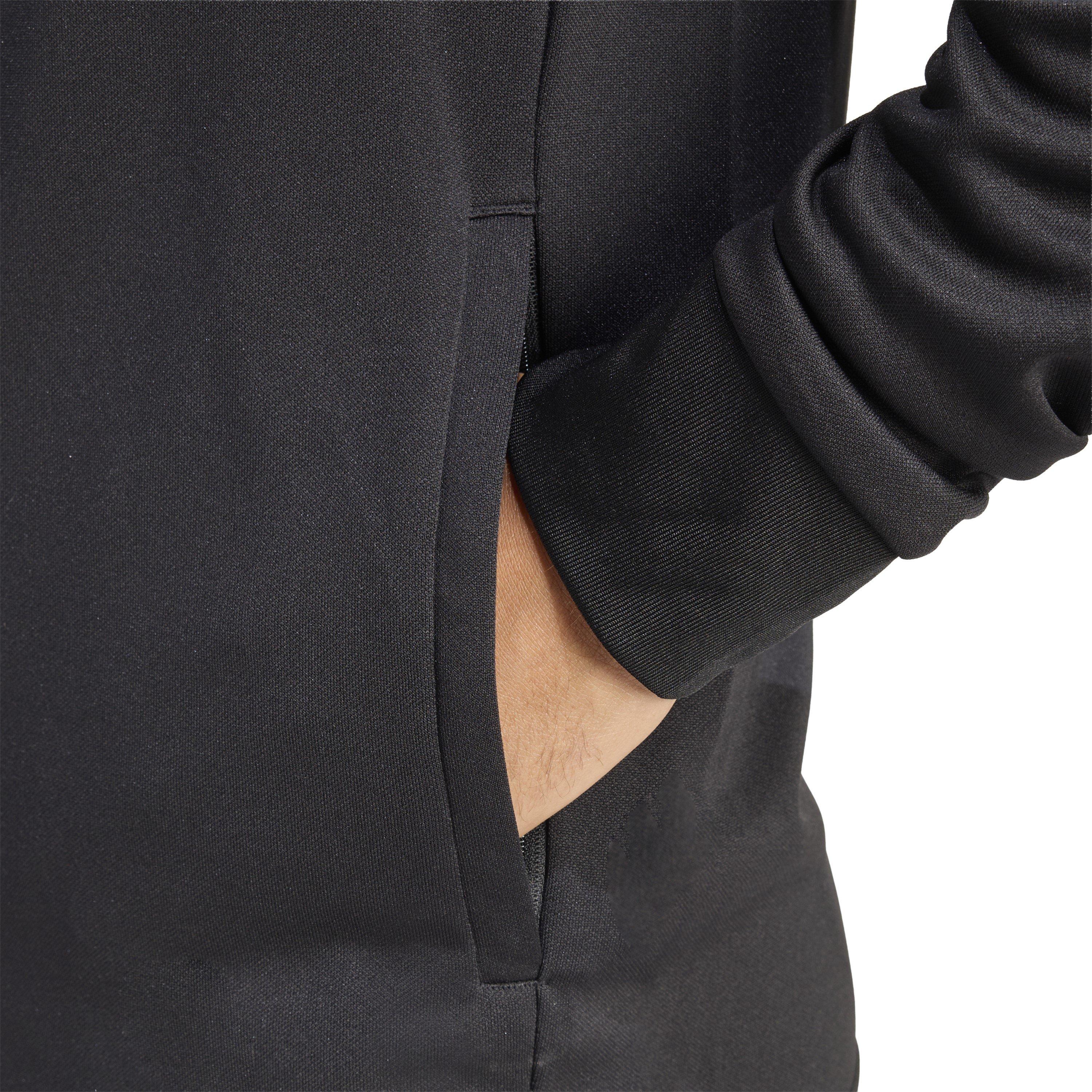 Black/Grey - adidas - Sereno Long Sleeve Zip Top Mens - 4