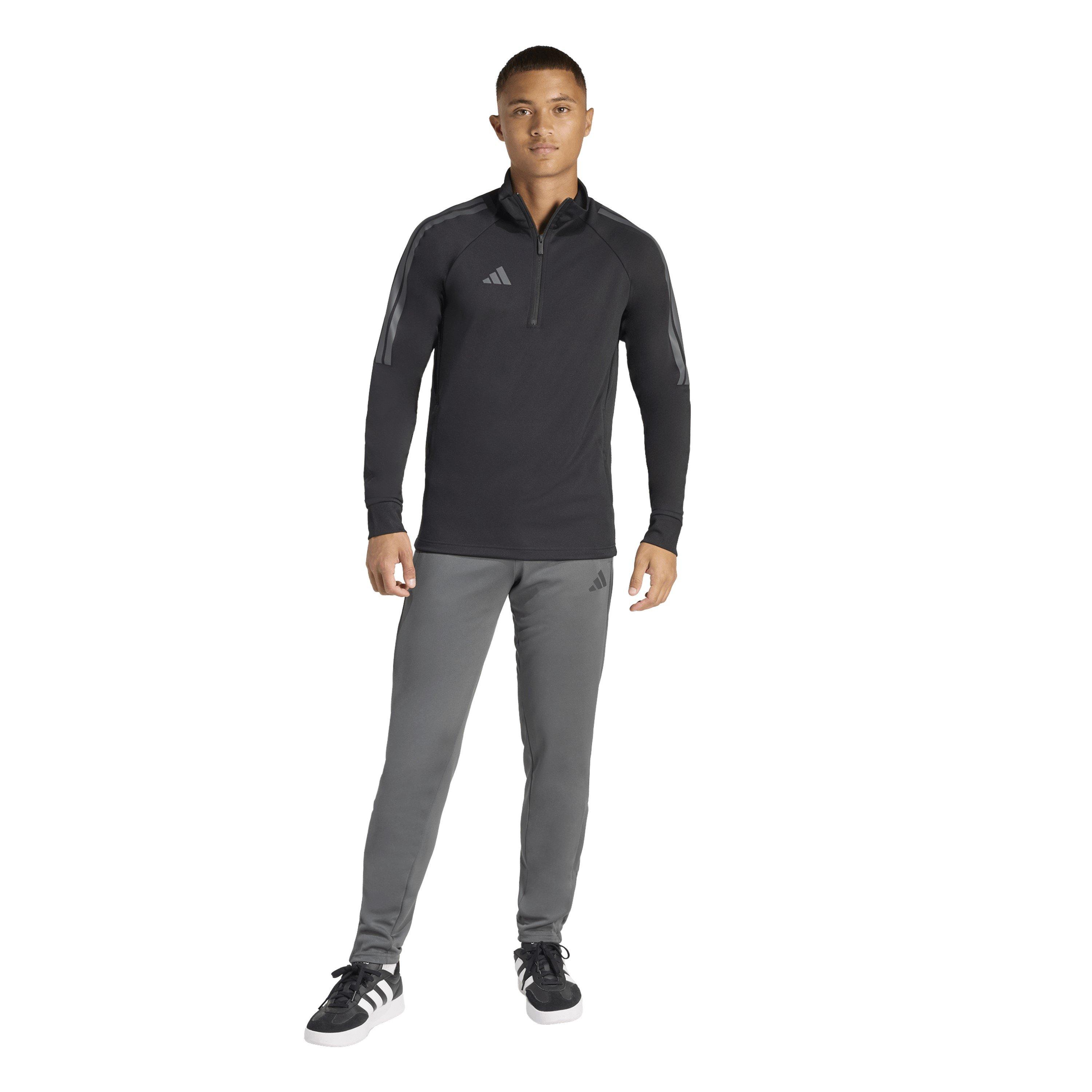 Black/Grey - adidas - Sereno Long Sleeve Zip Top Mens - 6