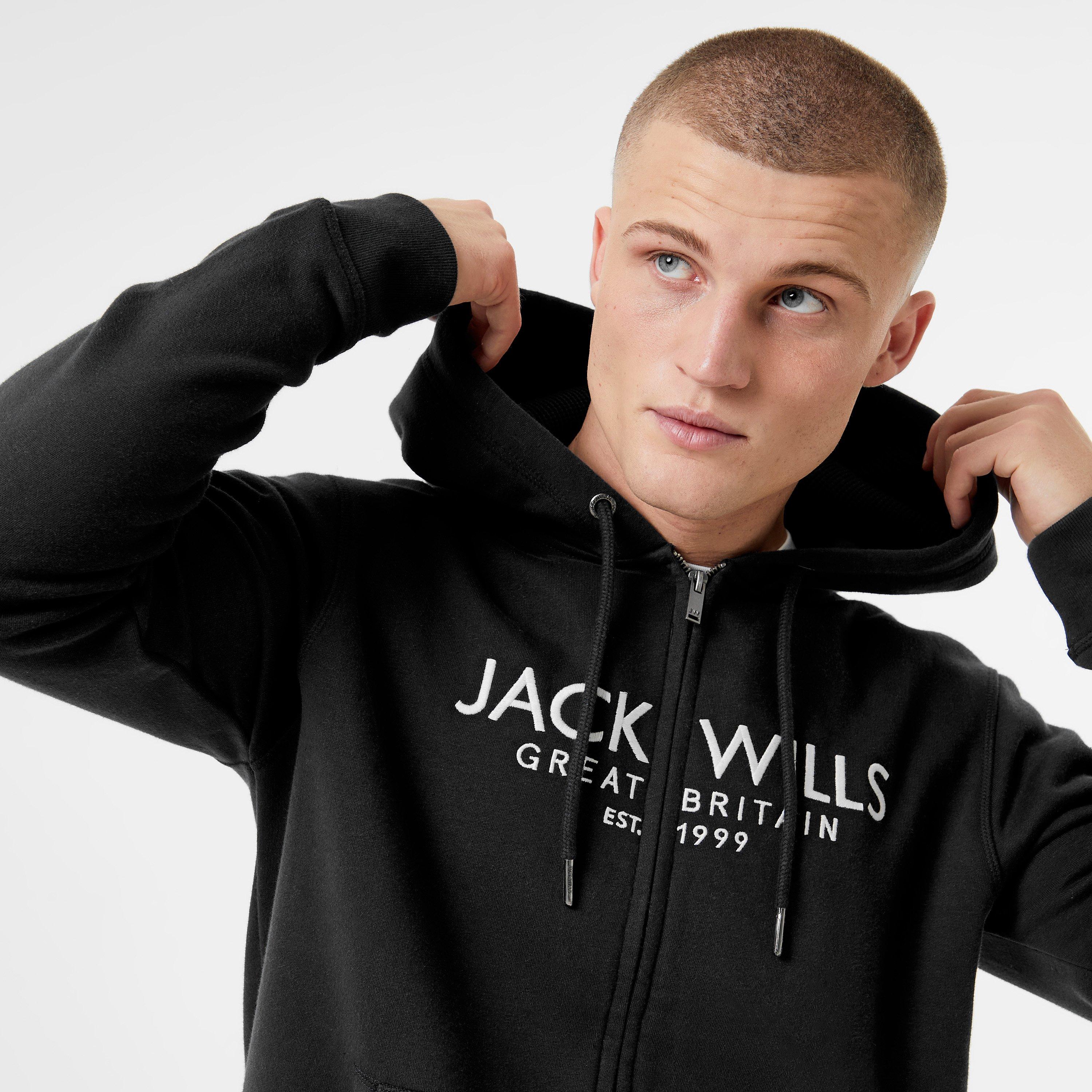 Jack Wills Pinebrook Graphic Zip Hoodie Zip Hoodies USC