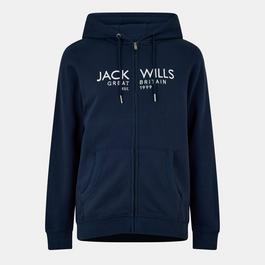 Jack Wills Graphic Zip Hoodie Mens