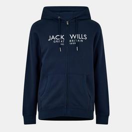 Jack Wills Pinebrook Graphic Zip Hoodie