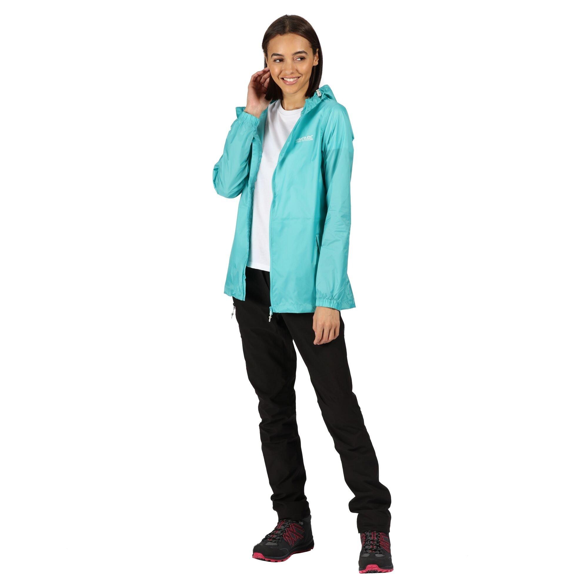 Turquoise - Regatta - Women's Pack It III Waterproof Breathable Packaway Jacket - 9