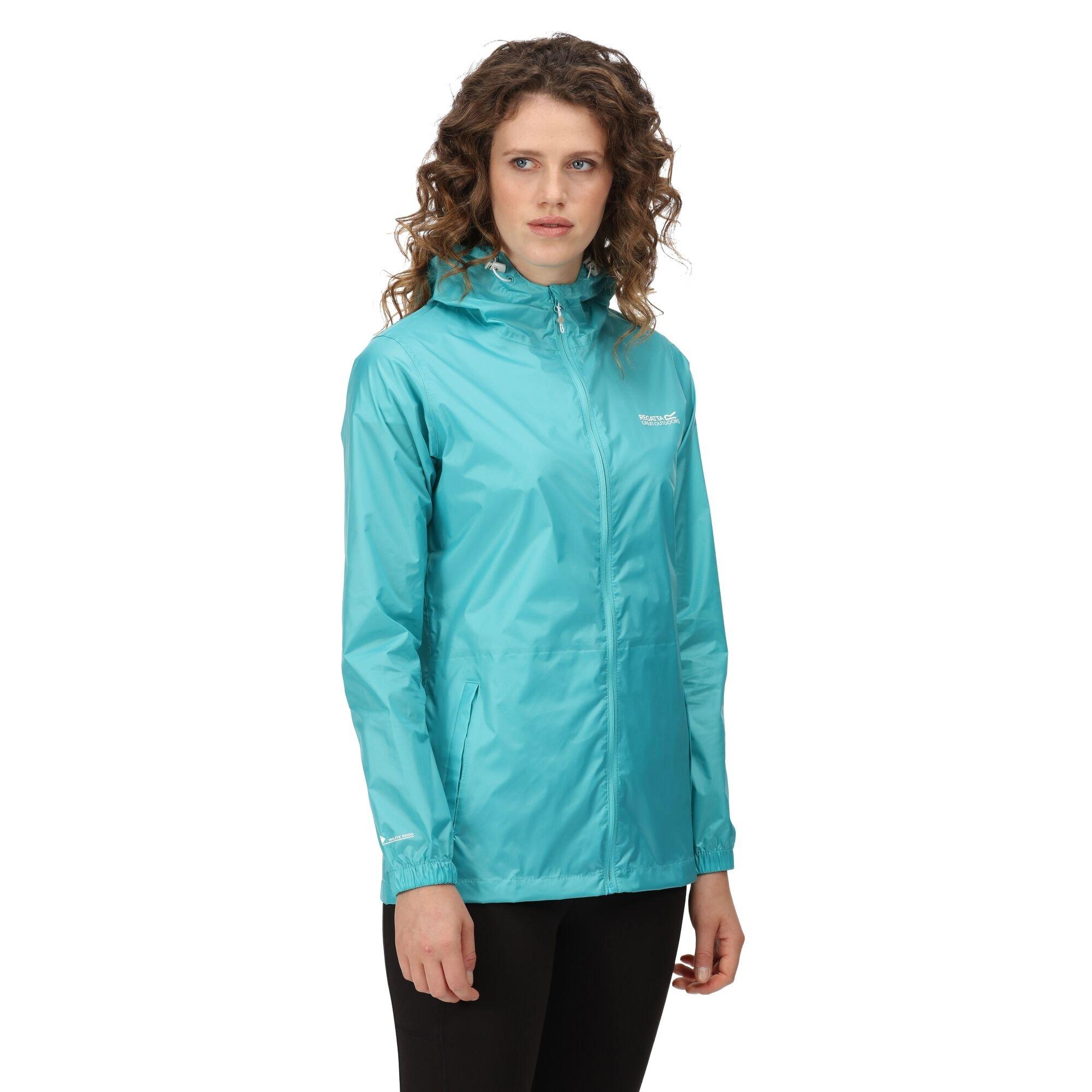 Turquoise - Regatta - Women's Pack It III Waterproof Breathable Packaway Jacket - 4