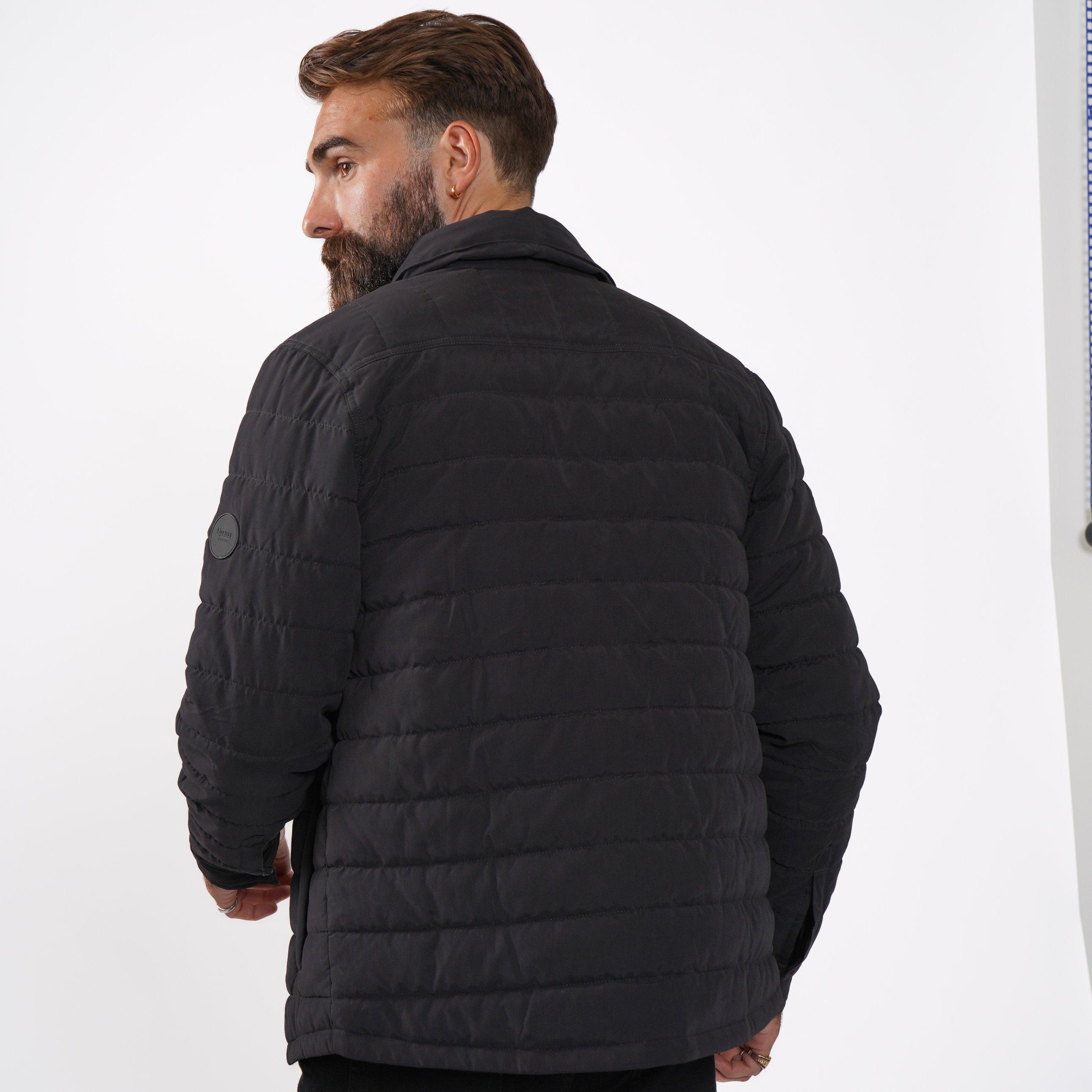 Schwarz - Firetrap - Padded Shacket Mens - 3