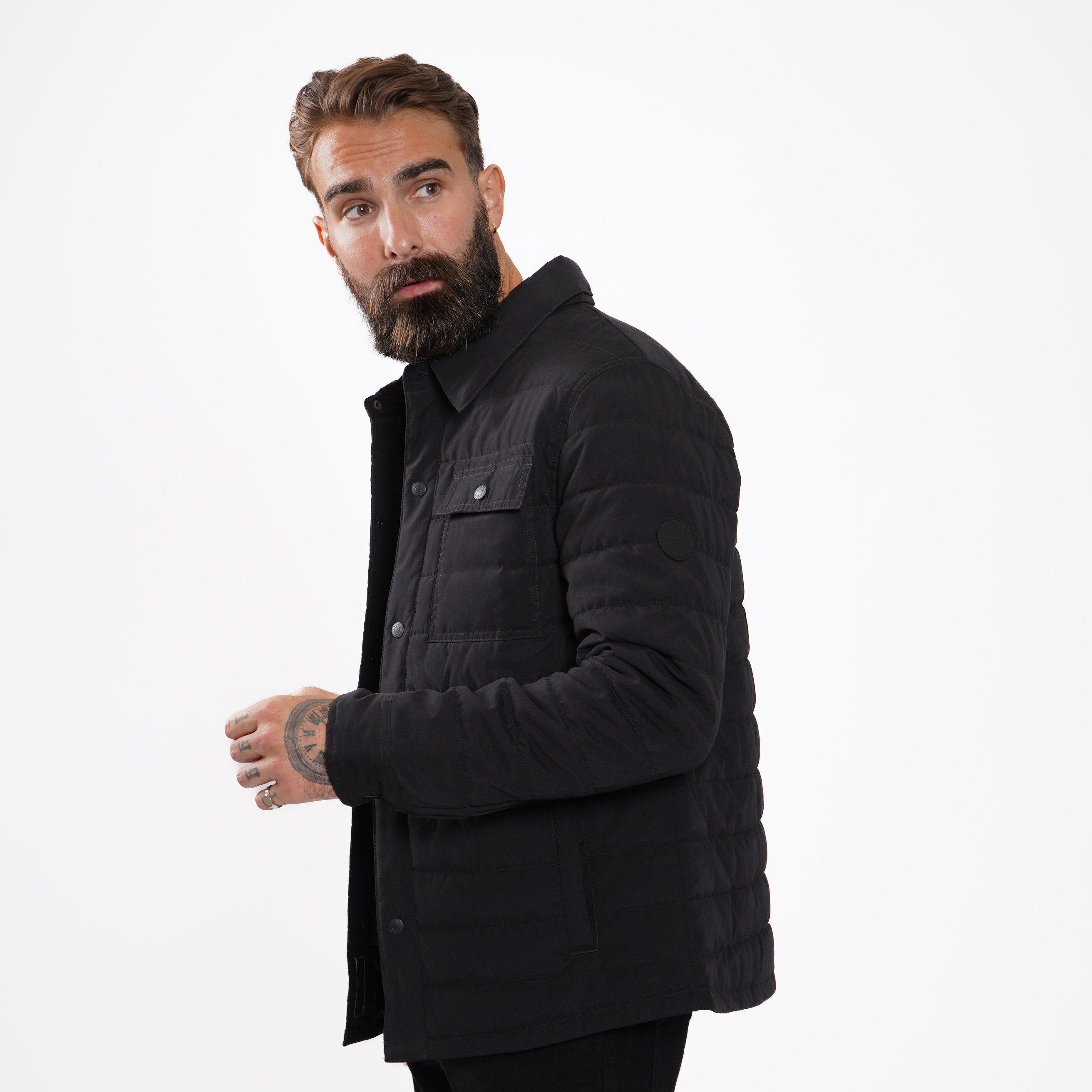 Schwarz - Firetrap - Padded Shacket Mens - 4