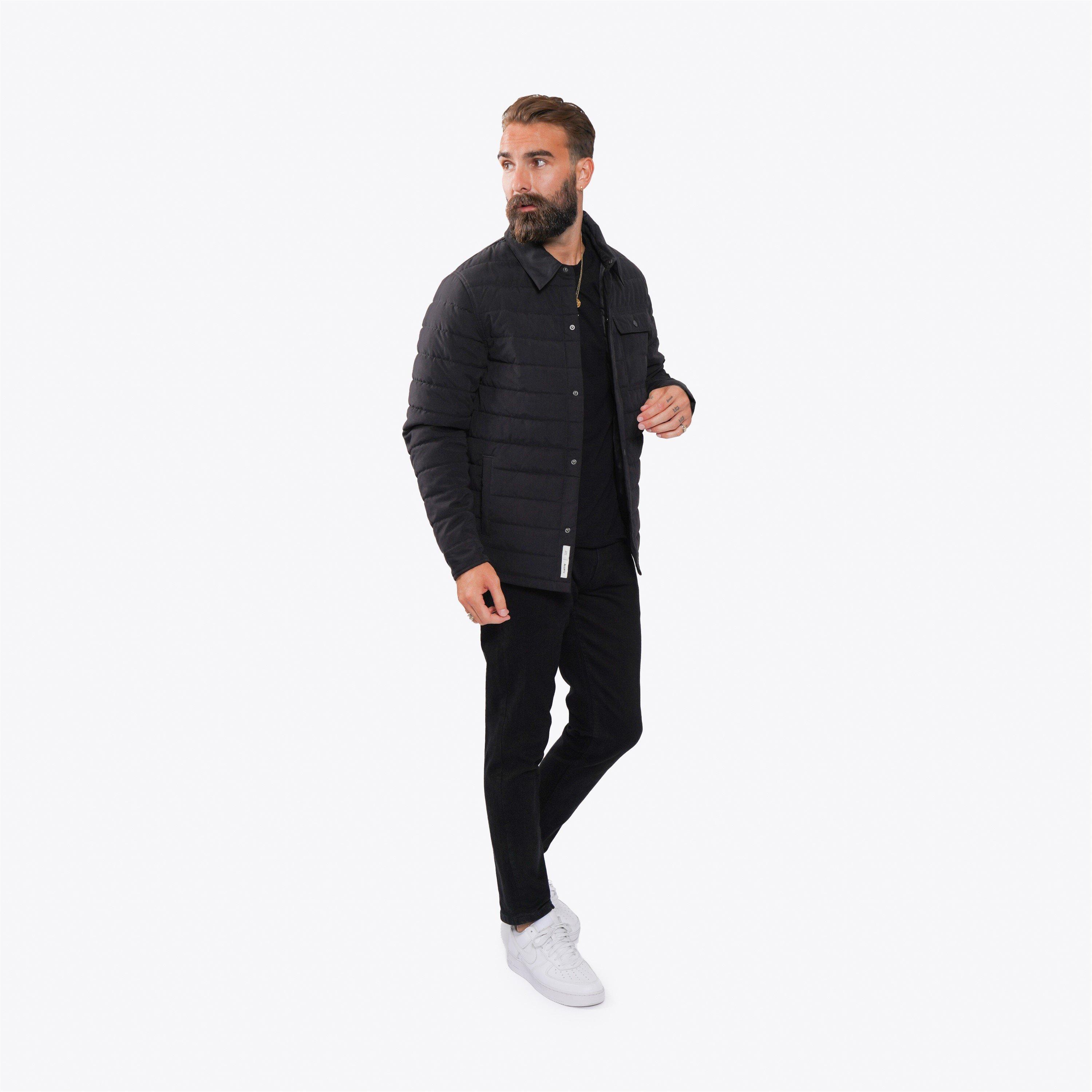 Schwarz - Firetrap - Padded Shacket Mens - 5