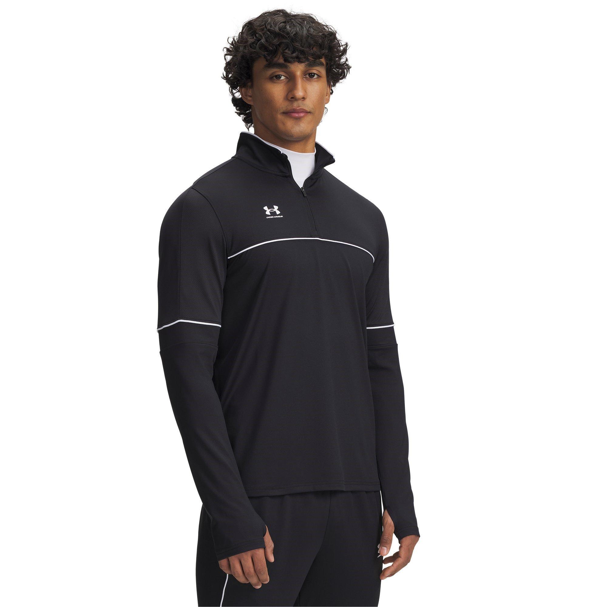 Black/White - Under Armour - Challenger Midlayer Top Mens - 1