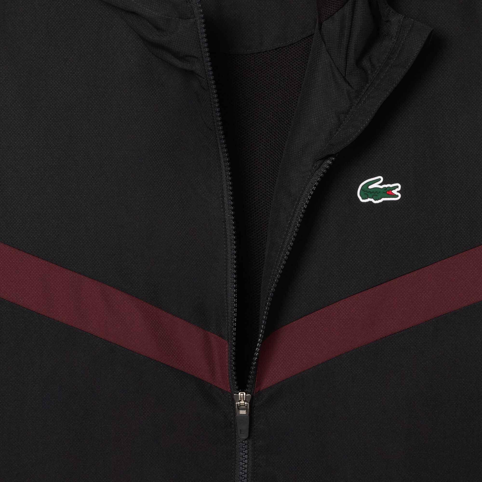 Black 7V2 - Lacoste - Men's Taped Tracksuit Top - 2