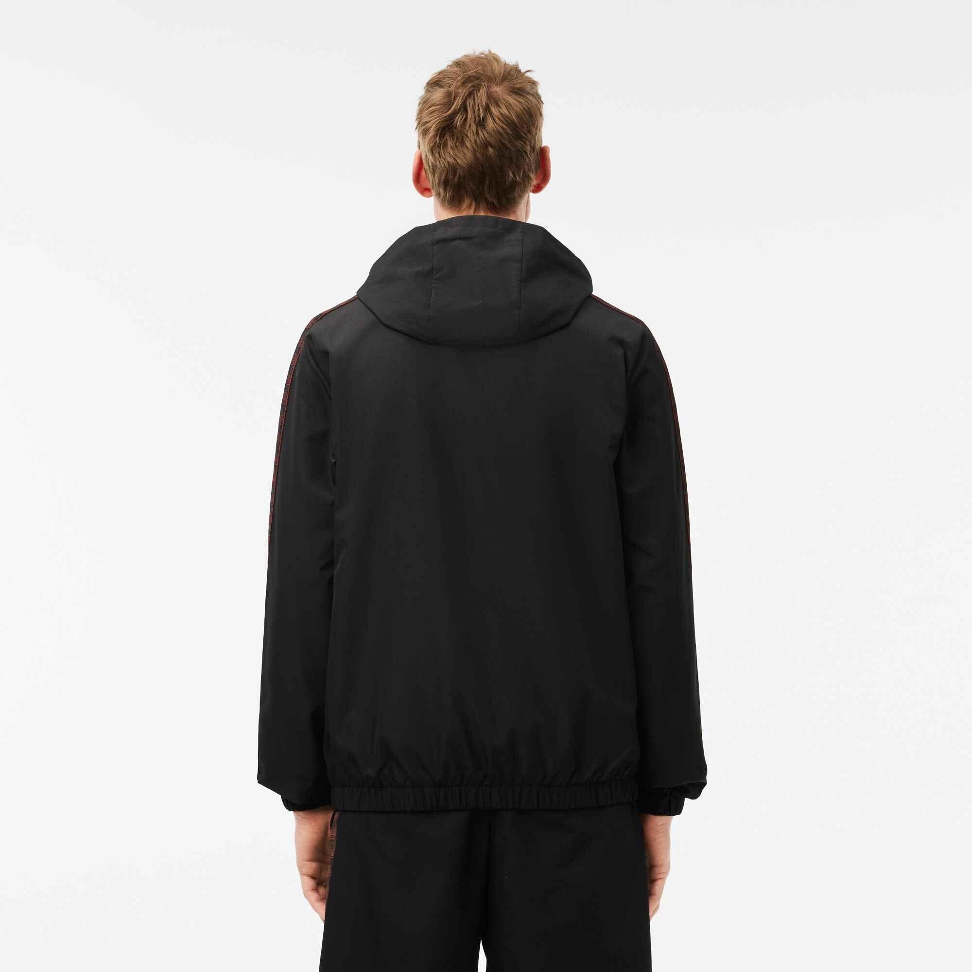 Black 7V2 - Lacoste - Men's Taped Tracksuit Top - 4
