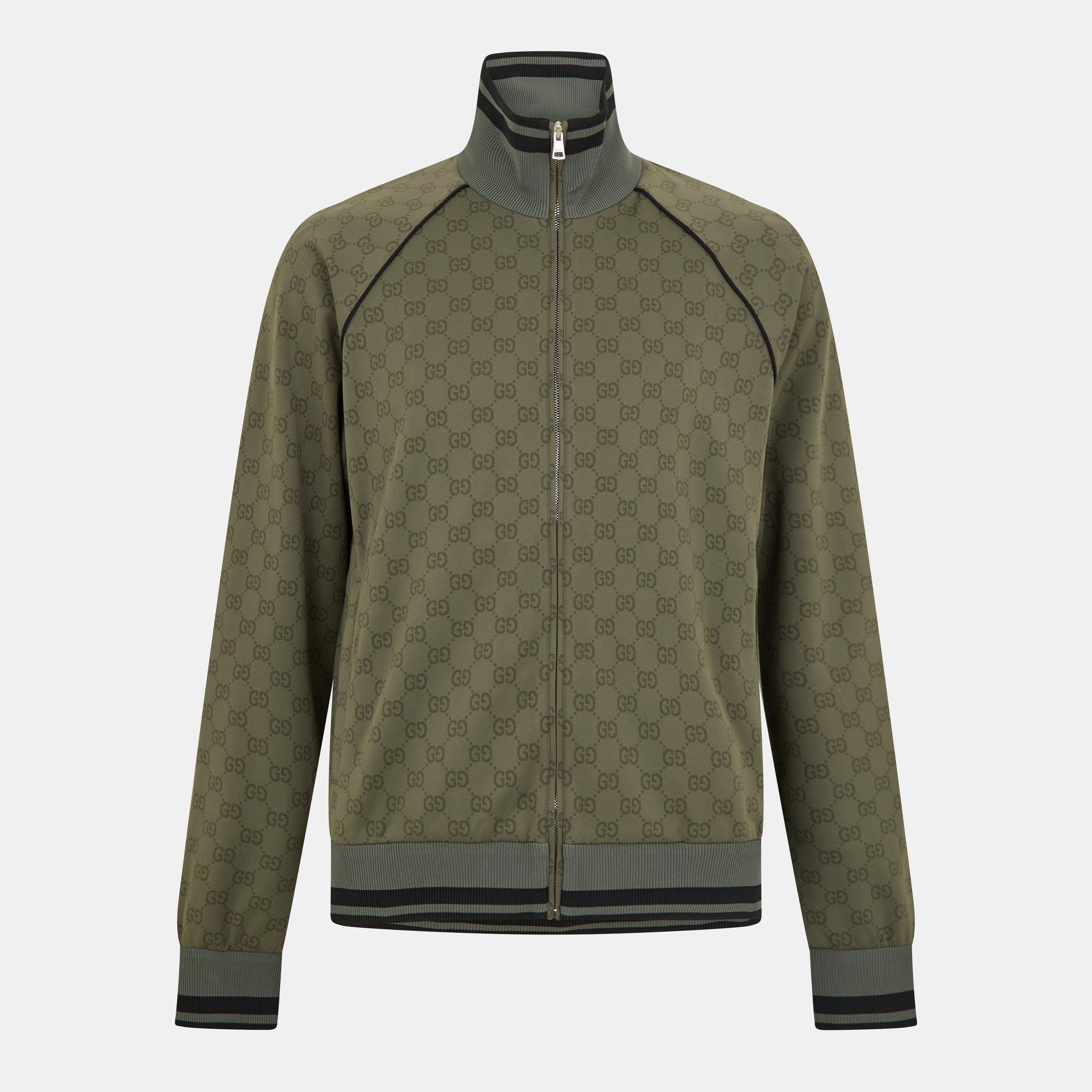 Military Green - Gucci - Men's Front Zip Tracksuit Top - 1