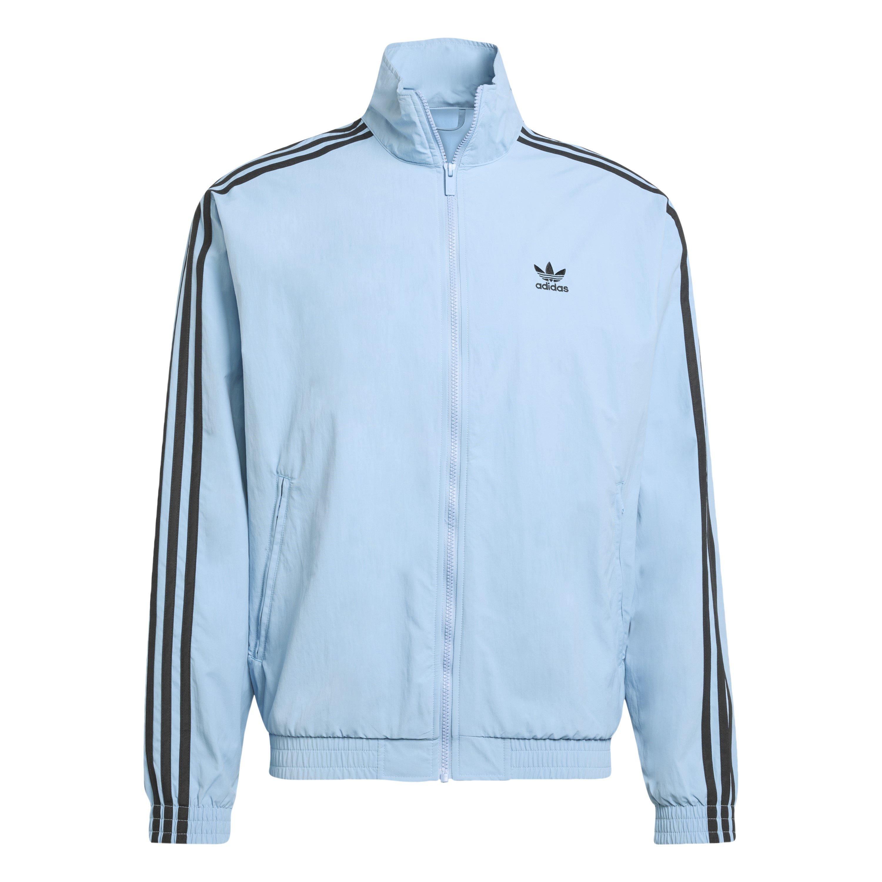 adidas Originals Mens Classic Firebird Tracksuit Top - ASHBLU/BLACK - L