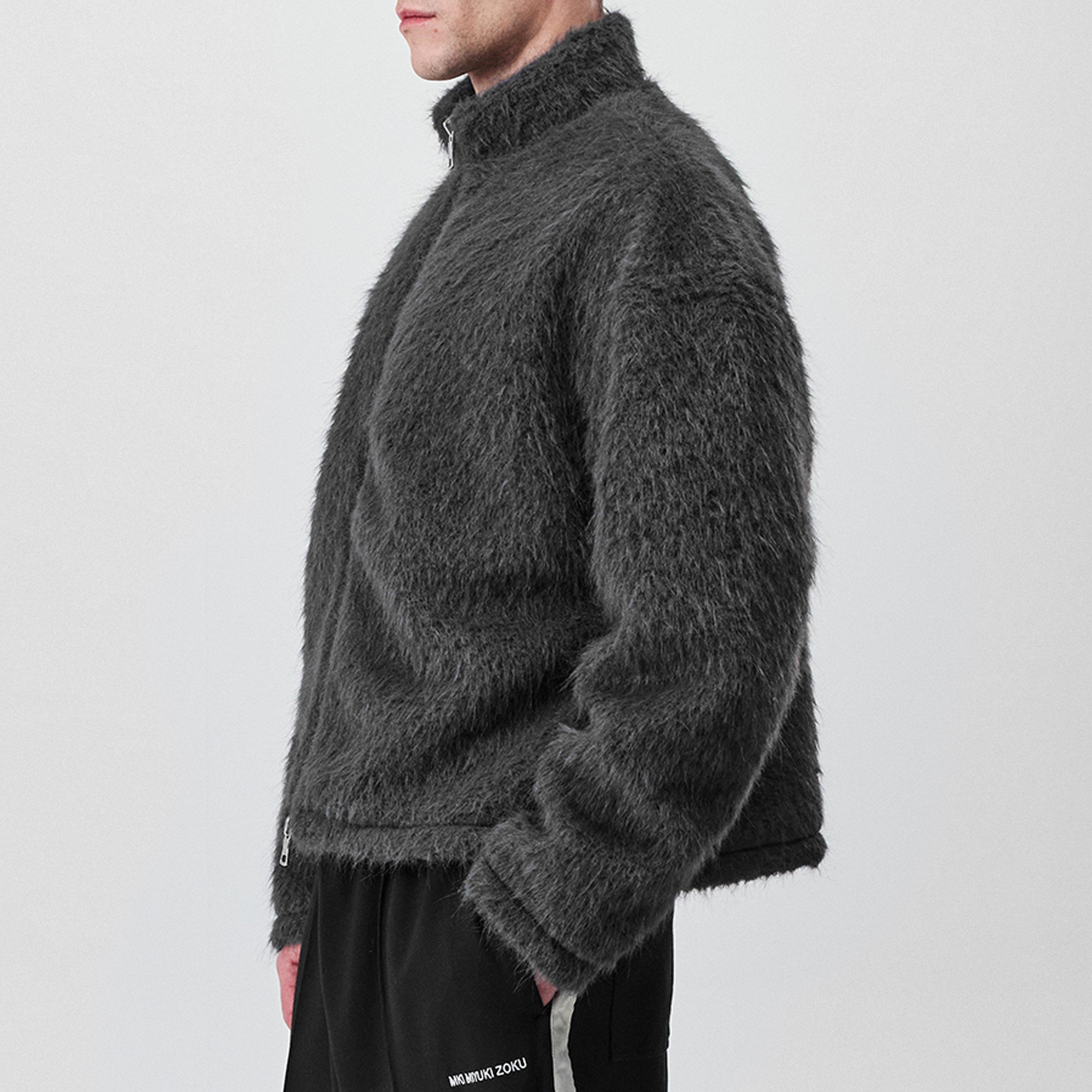 Charcoal - MKI MIYUKI ZOKU - Men's Alpaca Tracksuit Top - 2