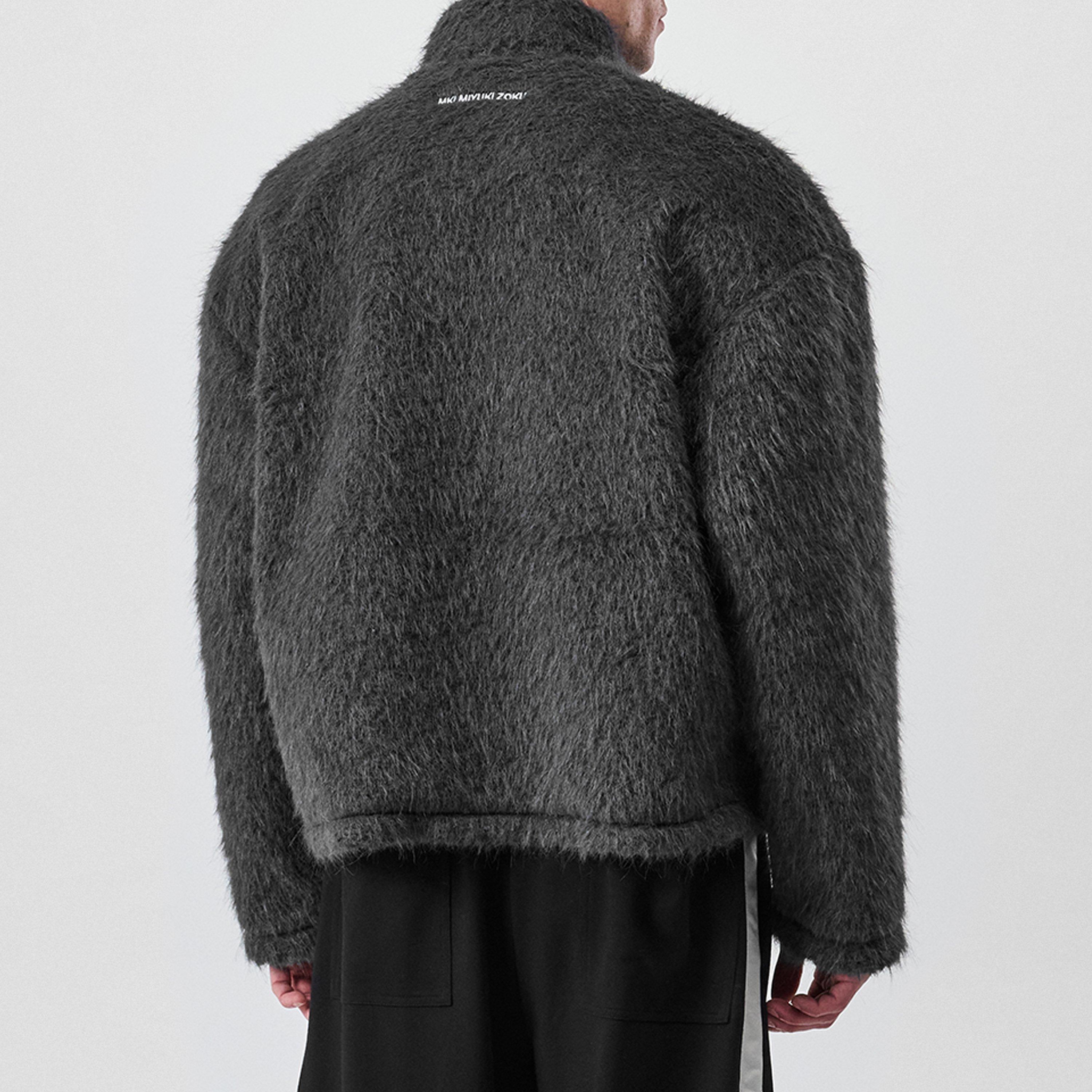 Charcoal - MKI MIYUKI ZOKU - Men's Alpaca Tracksuit Top - 3