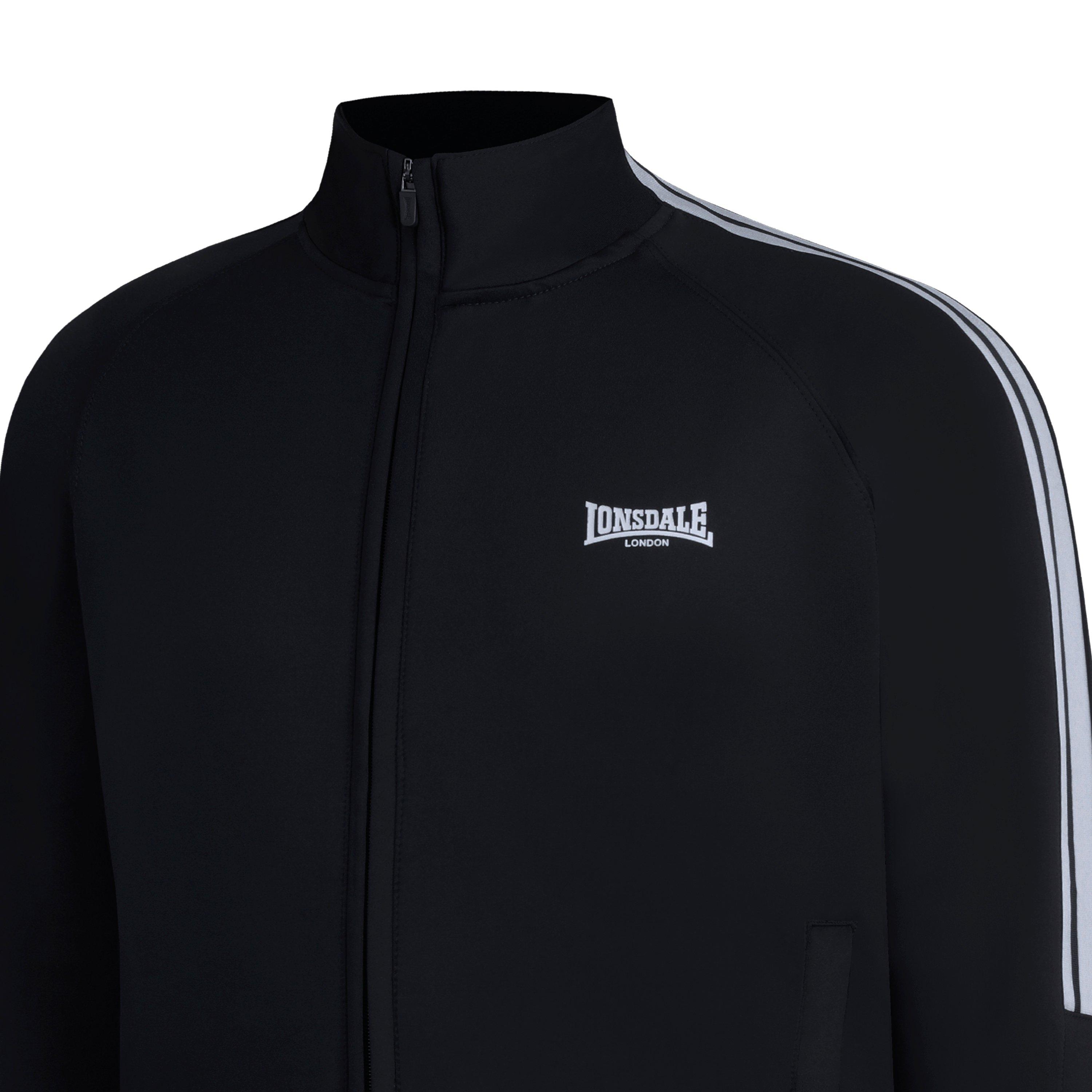 Black - Lonsdale - 2 Stripe Track Top Mens - 5