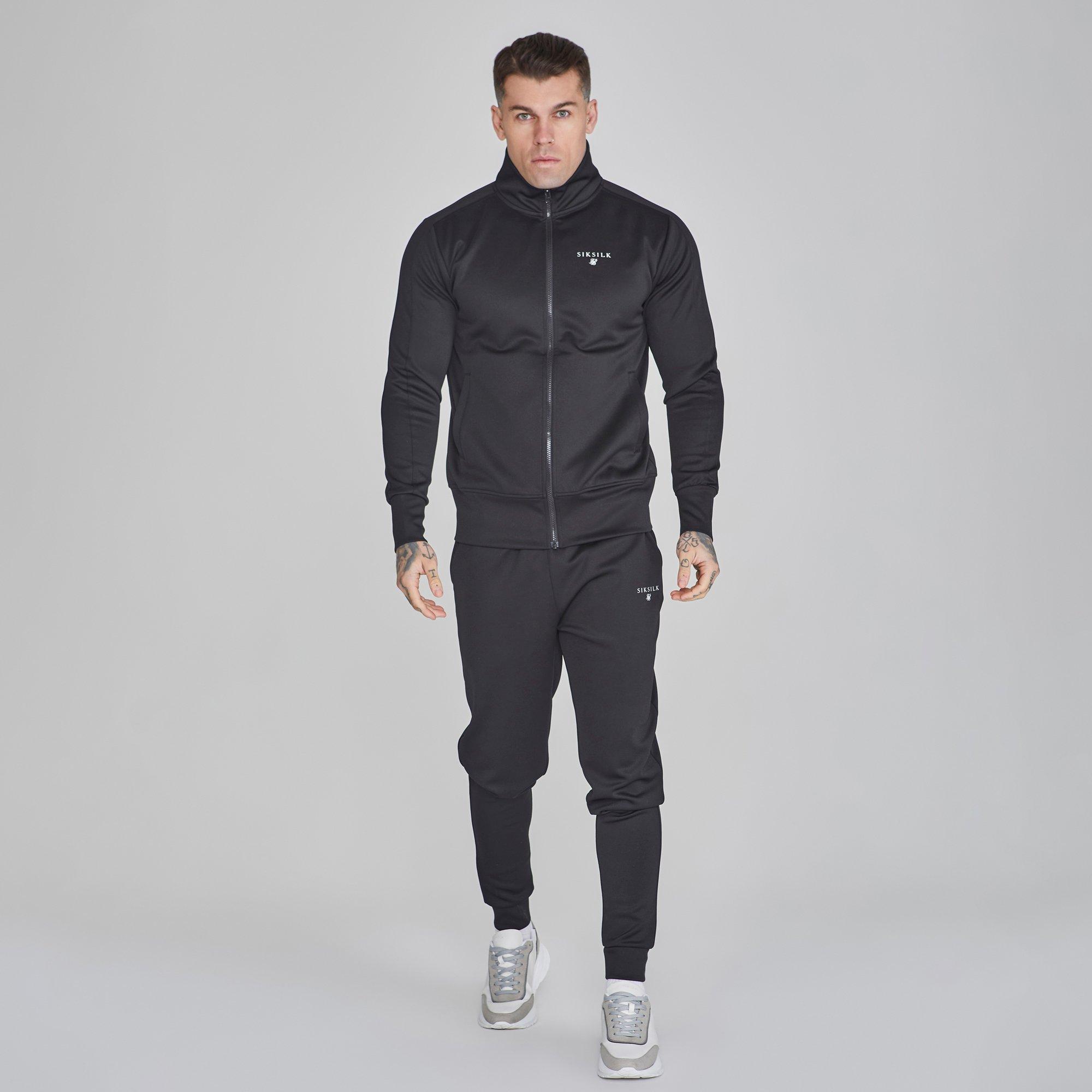 Black - SikSilk - SilkSilk Essential Poly Tracksuit Top - 2