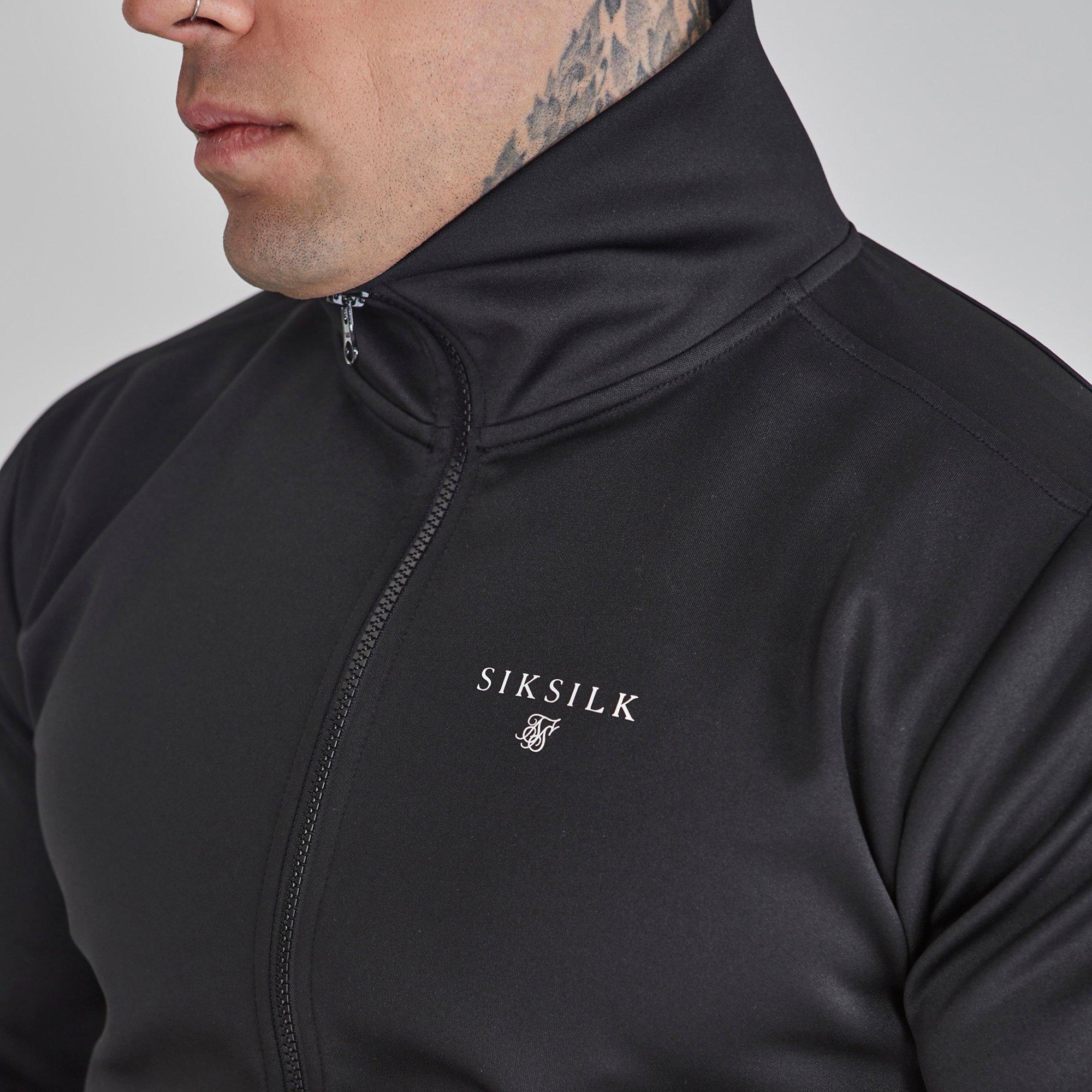 Black - SikSilk - SilkSilk Essential Poly Tracksuit Top - 3