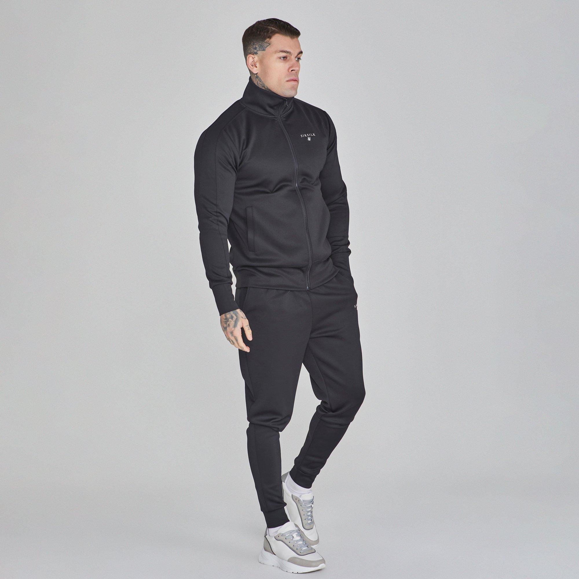 Black - SikSilk - SilkSilk Essential Poly Tracksuit Top - 4