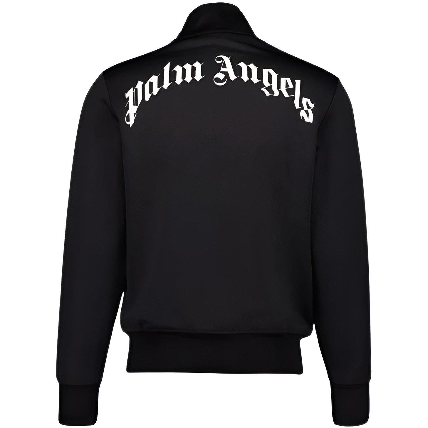 Black Off White - Palm Angels - Men's Back Curved Logo Tracksuit Top - 2
