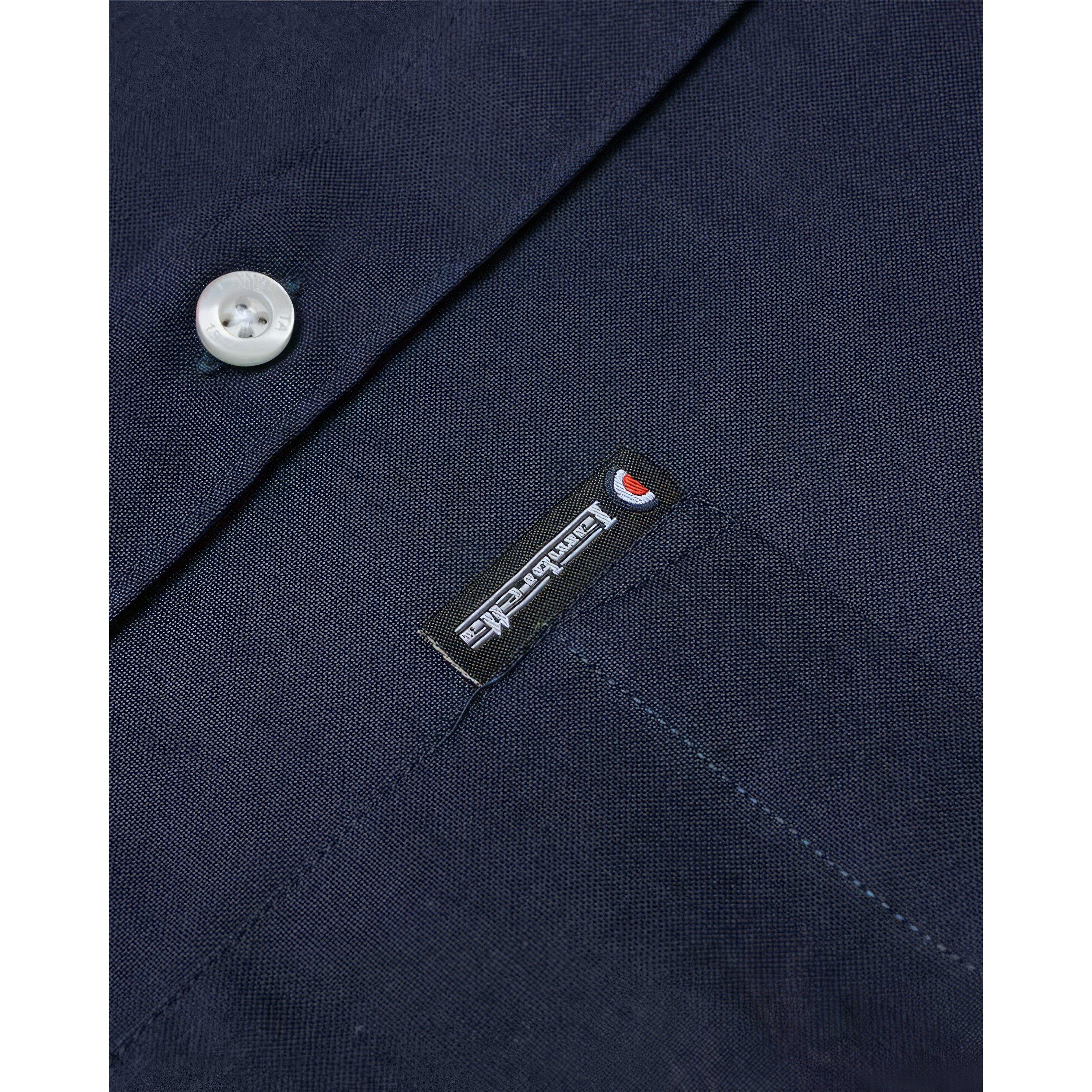 Azul marino - Lambretta - Men's Long-Sleeve Oxford Shirt - 3