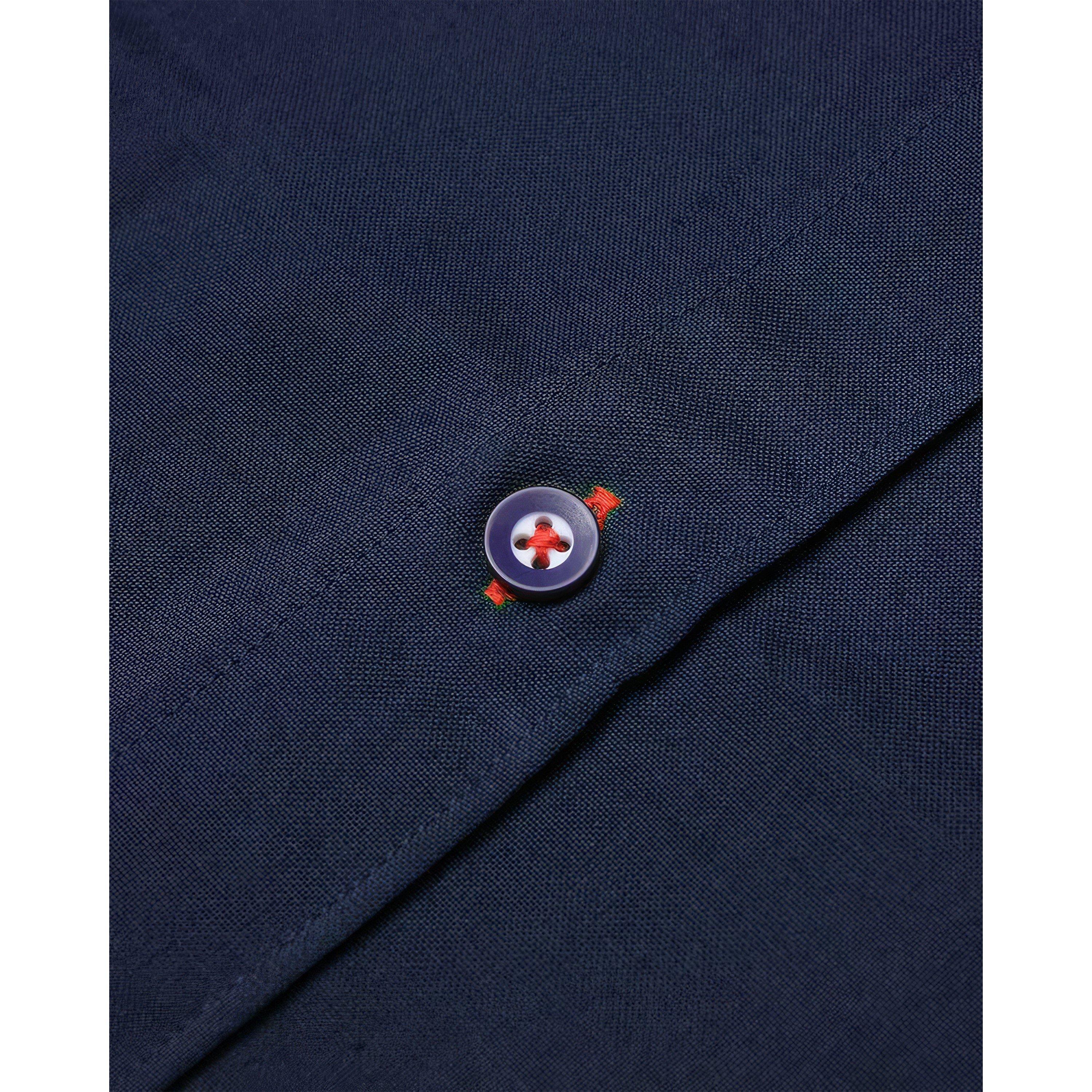 Azul marino - Lambretta - Men's Long-Sleeve Oxford Shirt - 4