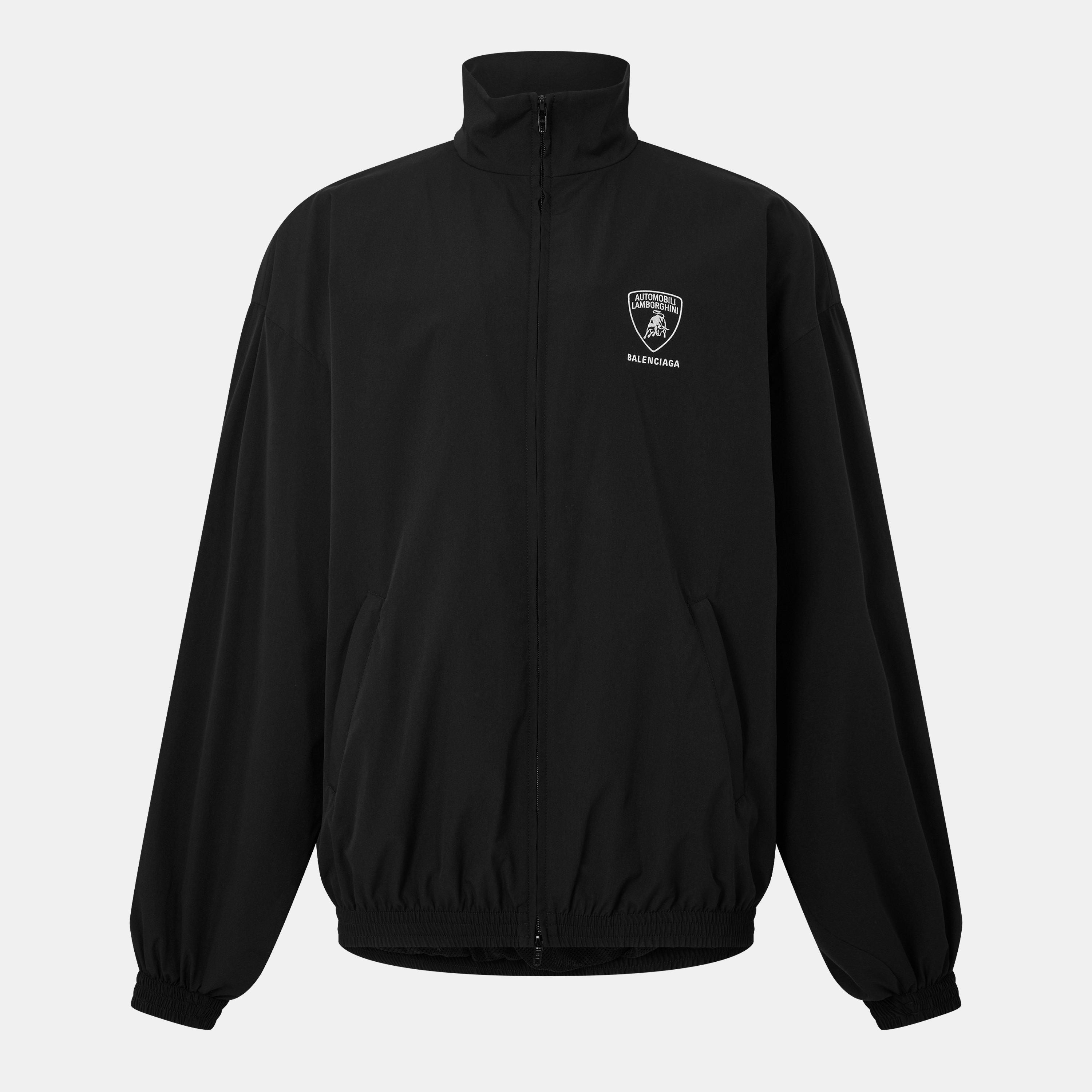 ジャケット・アウター BALENCIAGA Logo Nylon Jacket Black L BALENCIAGA | Logo Tracksuit Jacket | Men | Black | Flannels