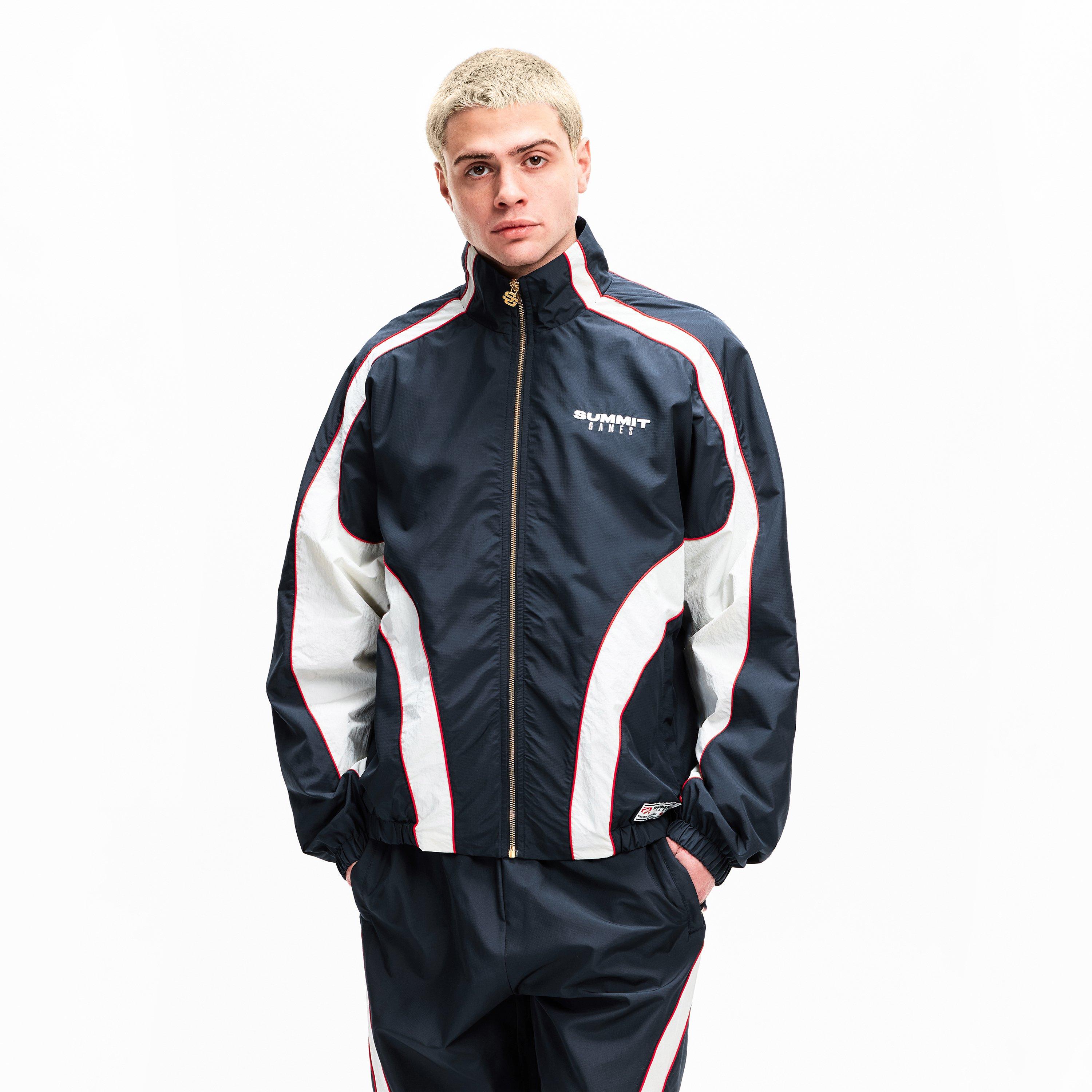 Maritime Blue - Summer Games - Men's Contrast Trk Top Tracksuit Top - 3