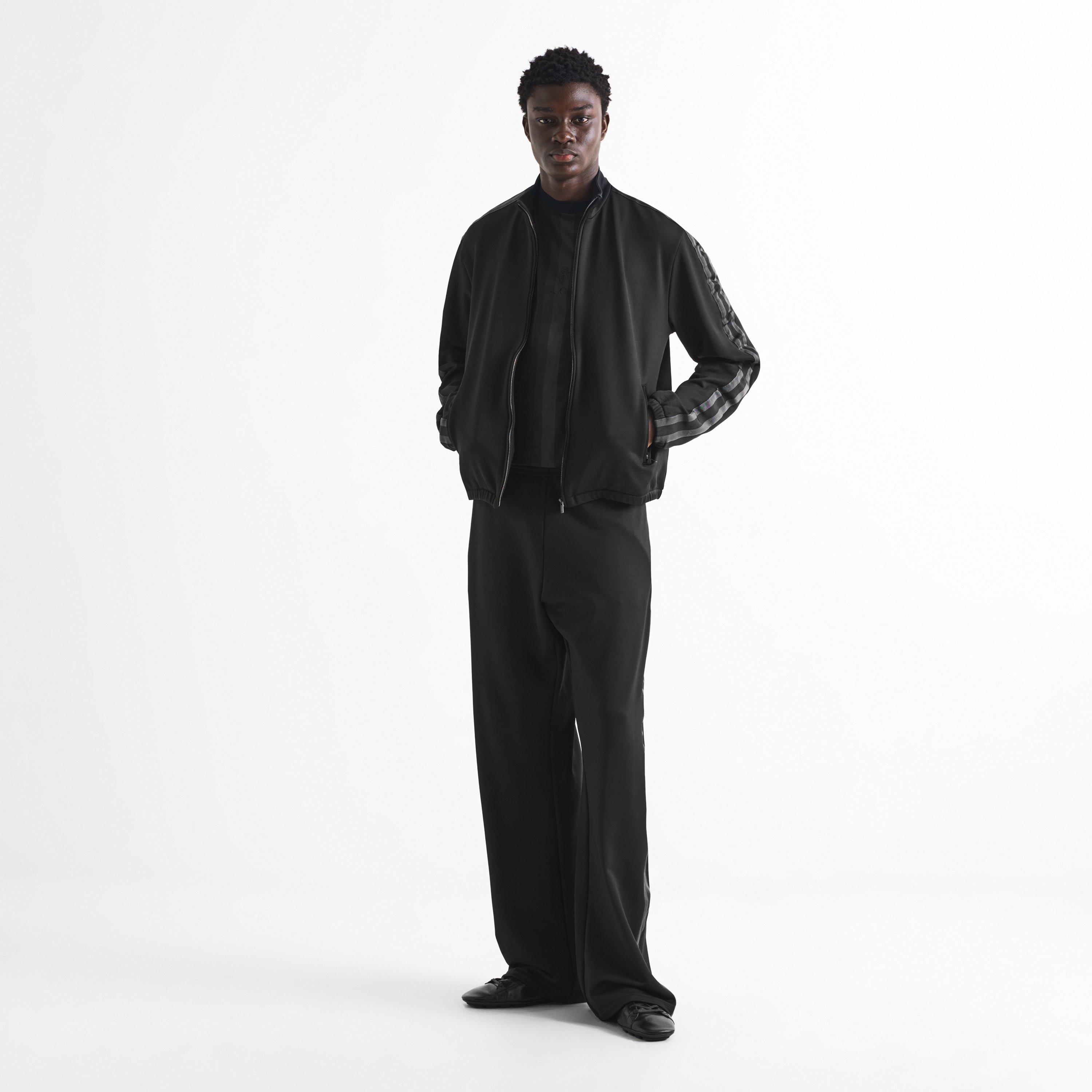 Black/Grey - Gucci - Men's Tonal Web Tracksuit Top - 6