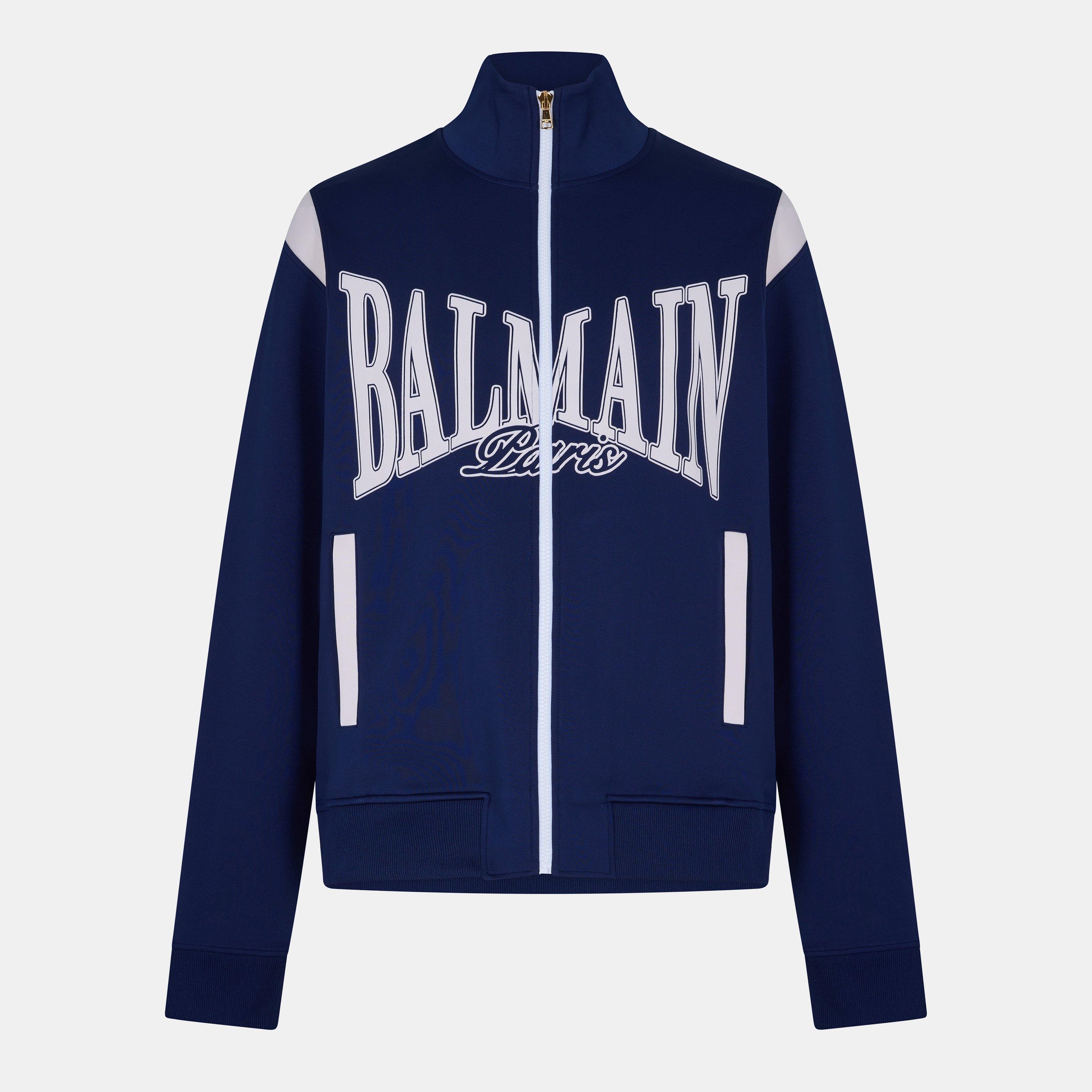 Blue - Balmain - Men's College Tracksuit Top - 1