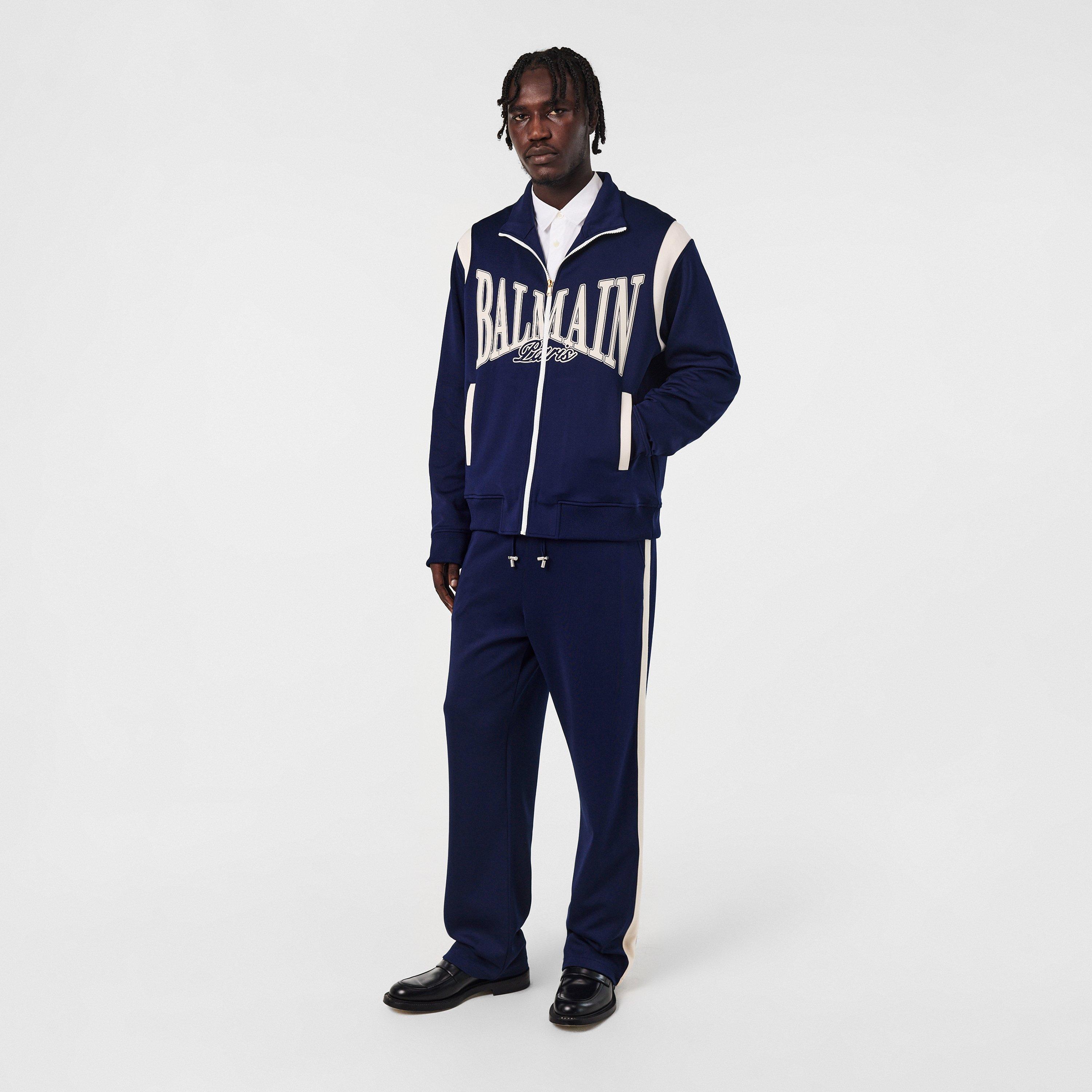 Blue - Balmain - Men's College Tracksuit Top - 6