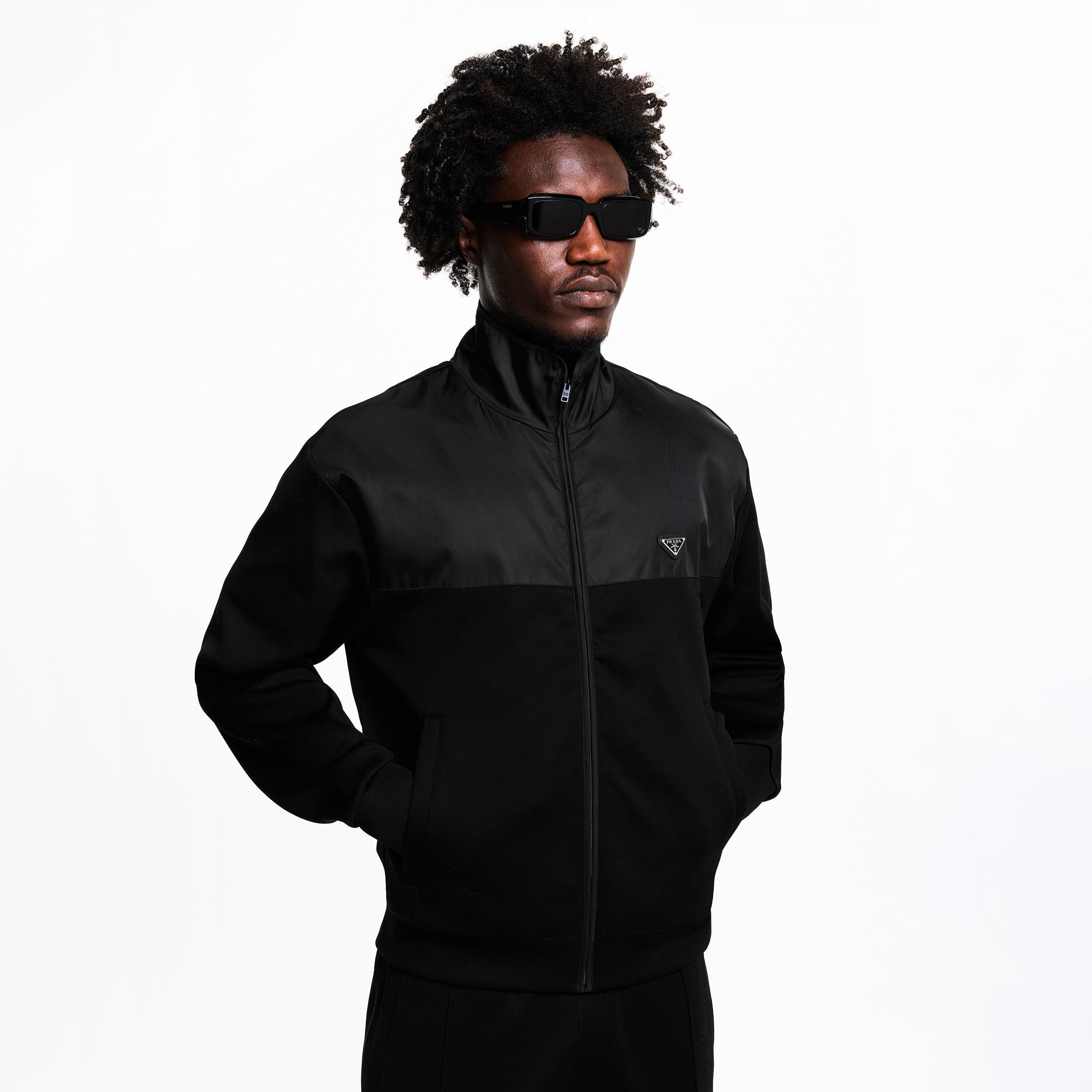 Prada Men's Hybrid Zipped Tracksuit Top | Cruise Fashion