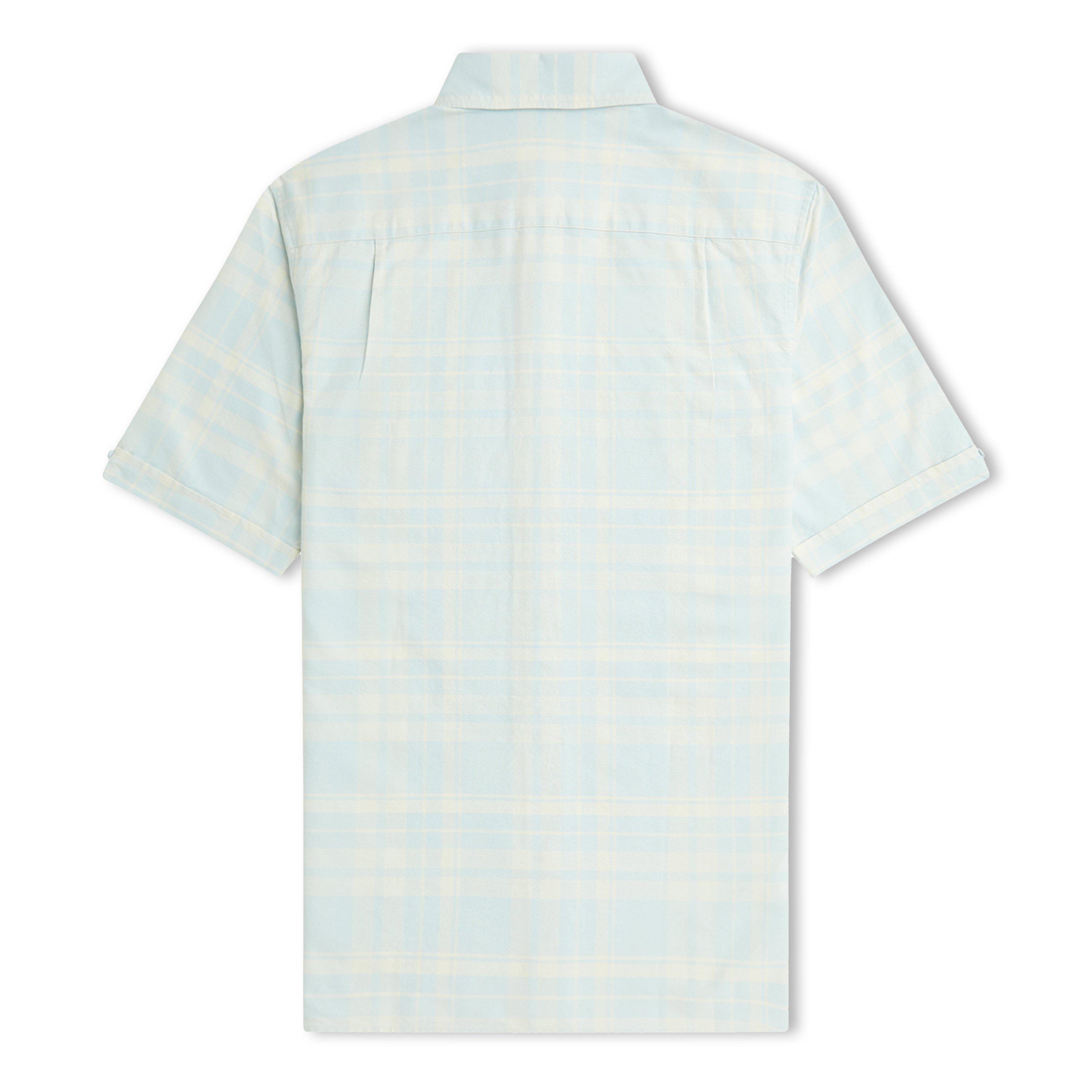Light Ice R30 - Fred Perry - Men's Tartan Short-Sleeve Patterned Shirt - 2