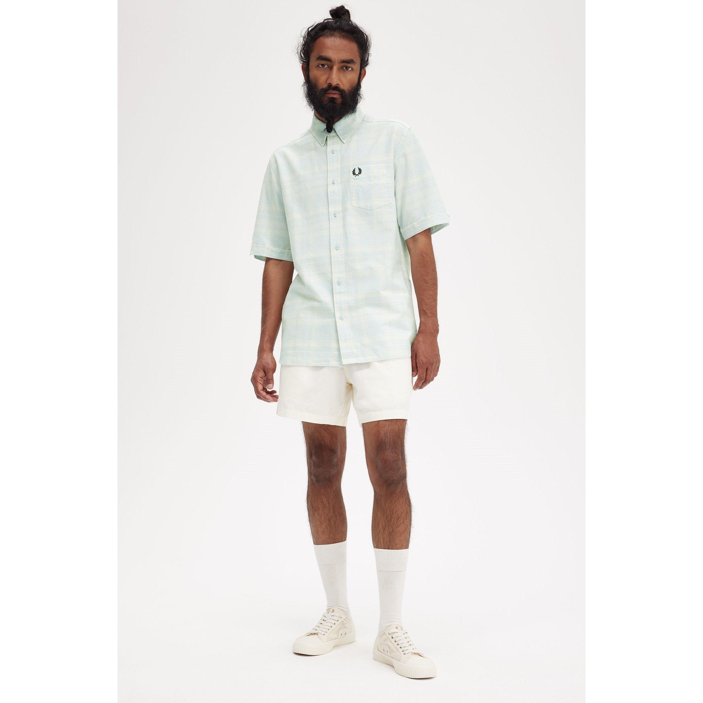 Light Ice R30 - Fred Perry - Men's Tartan Short-Sleeve Patterned Shirt - 6