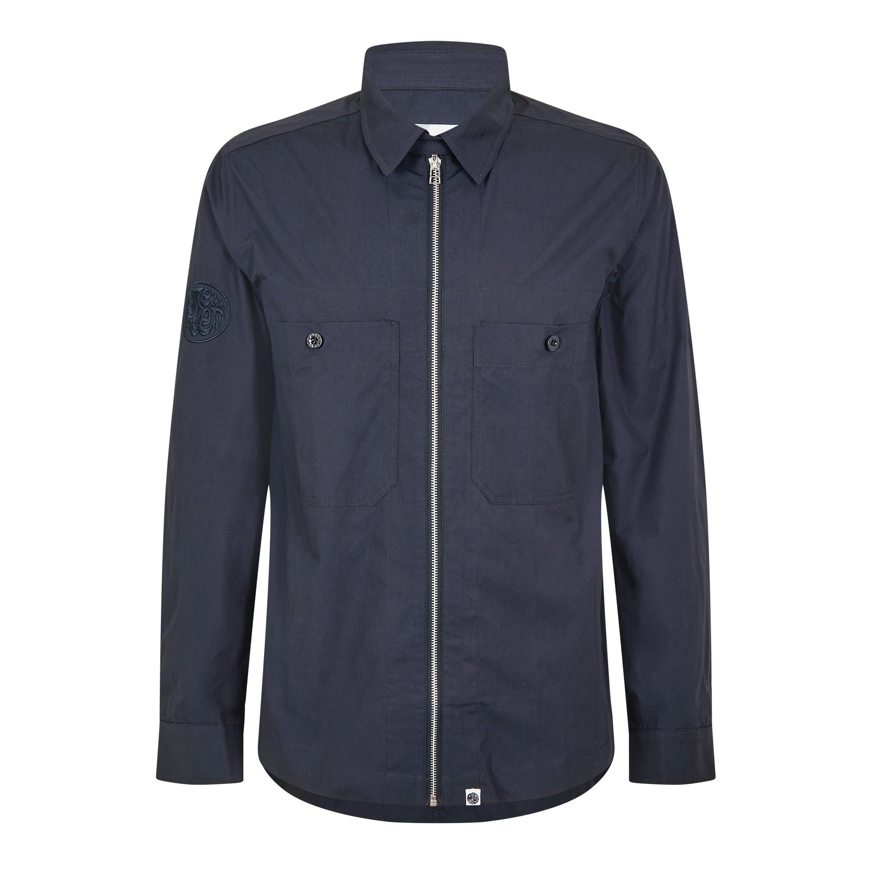 Navy - Pretty Green - Men's Boston Tailored Fit Overshirt - 1