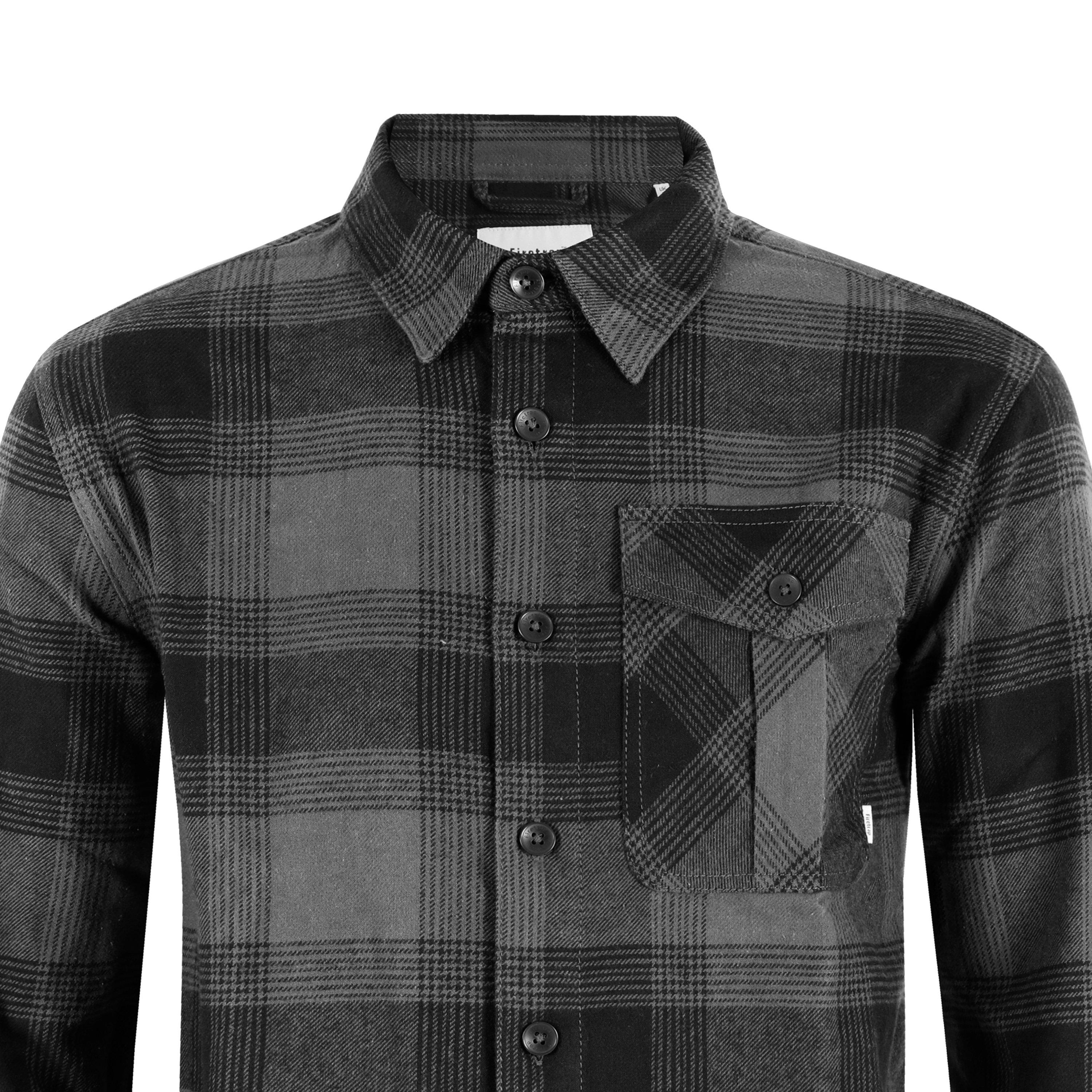 Schwarz kariert - Firetrap - Check Shirt Mens - 9