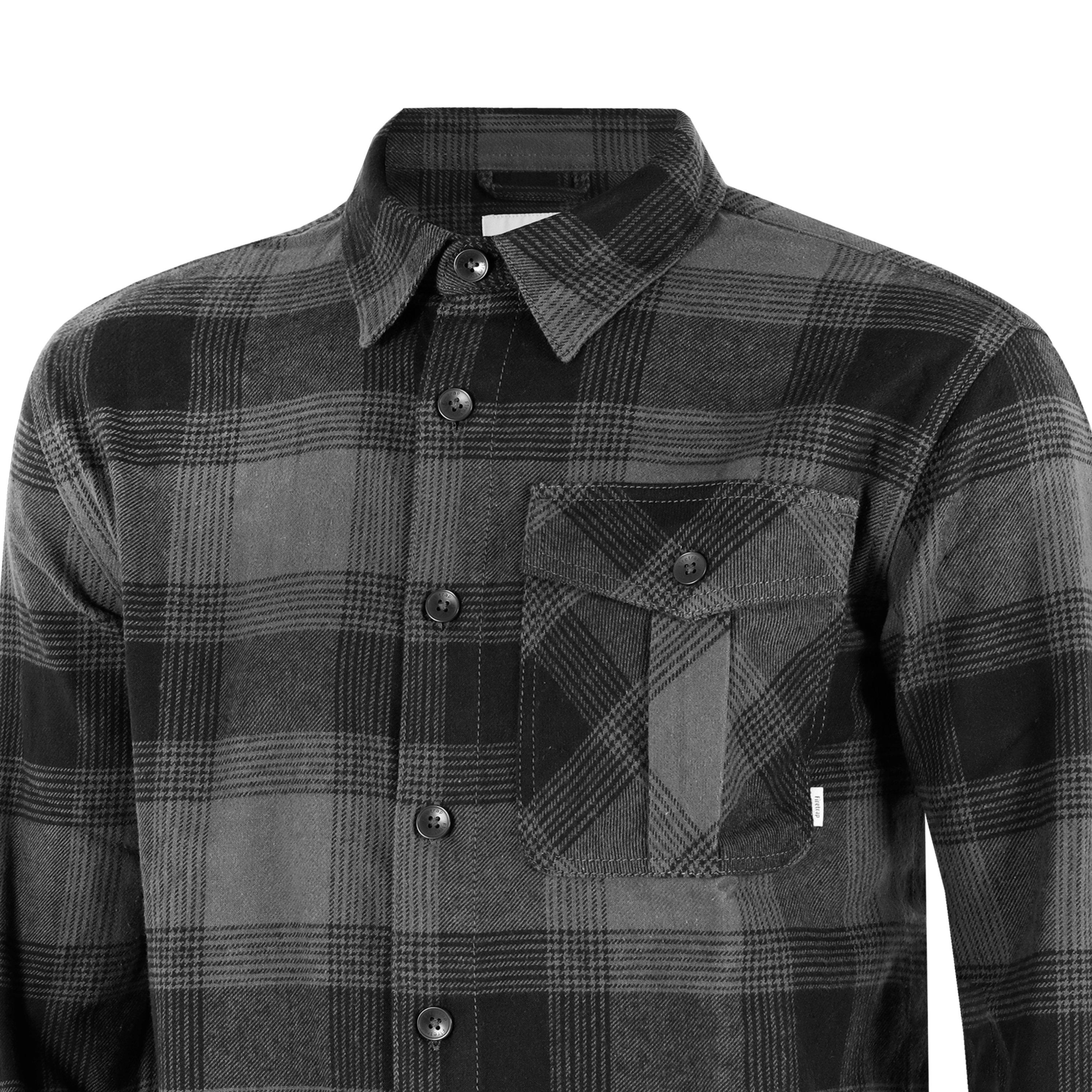 Schwarz kariert - Firetrap - Check Shirt Mens - 8