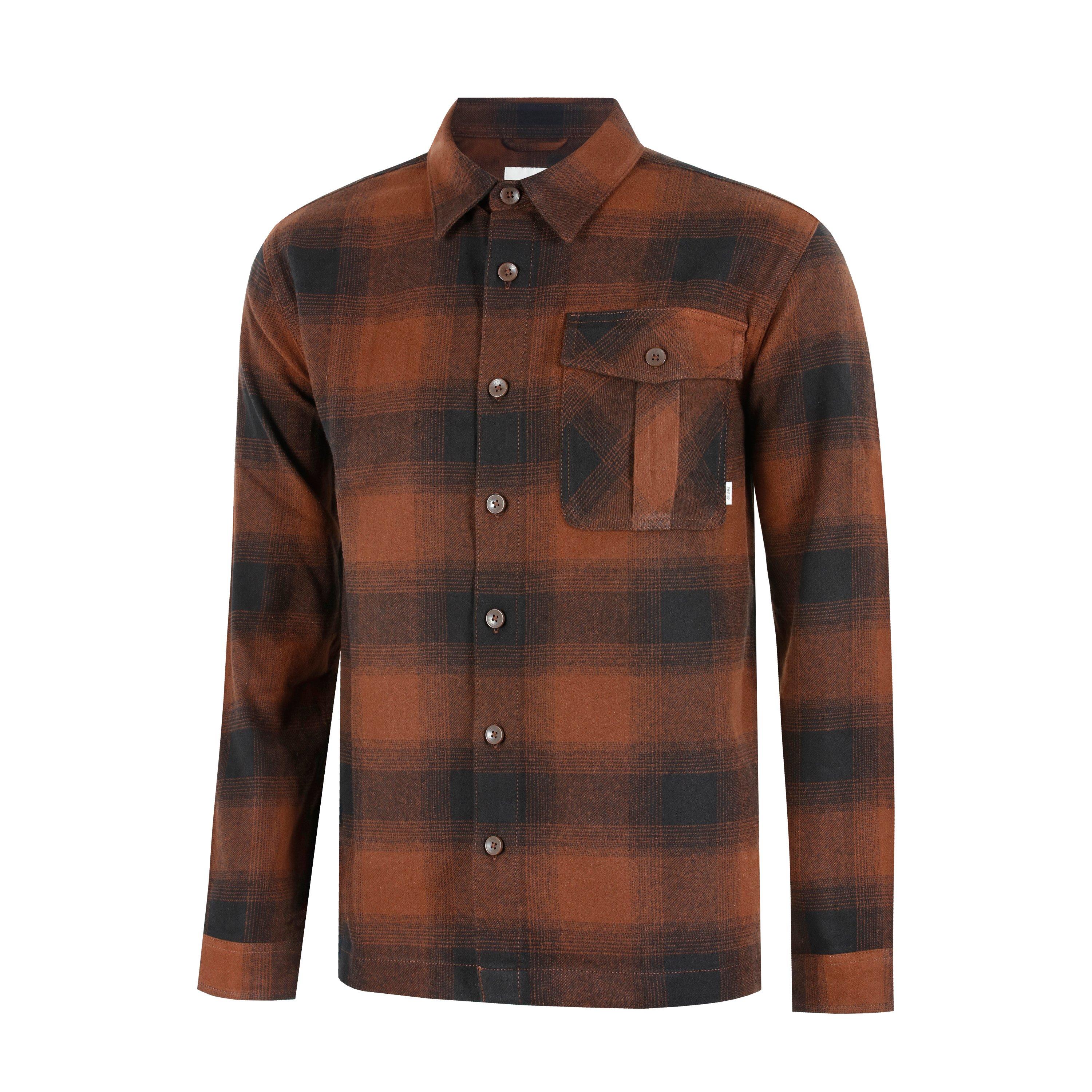 Tan Check - Firetrap - Check Shirt Mens - 2