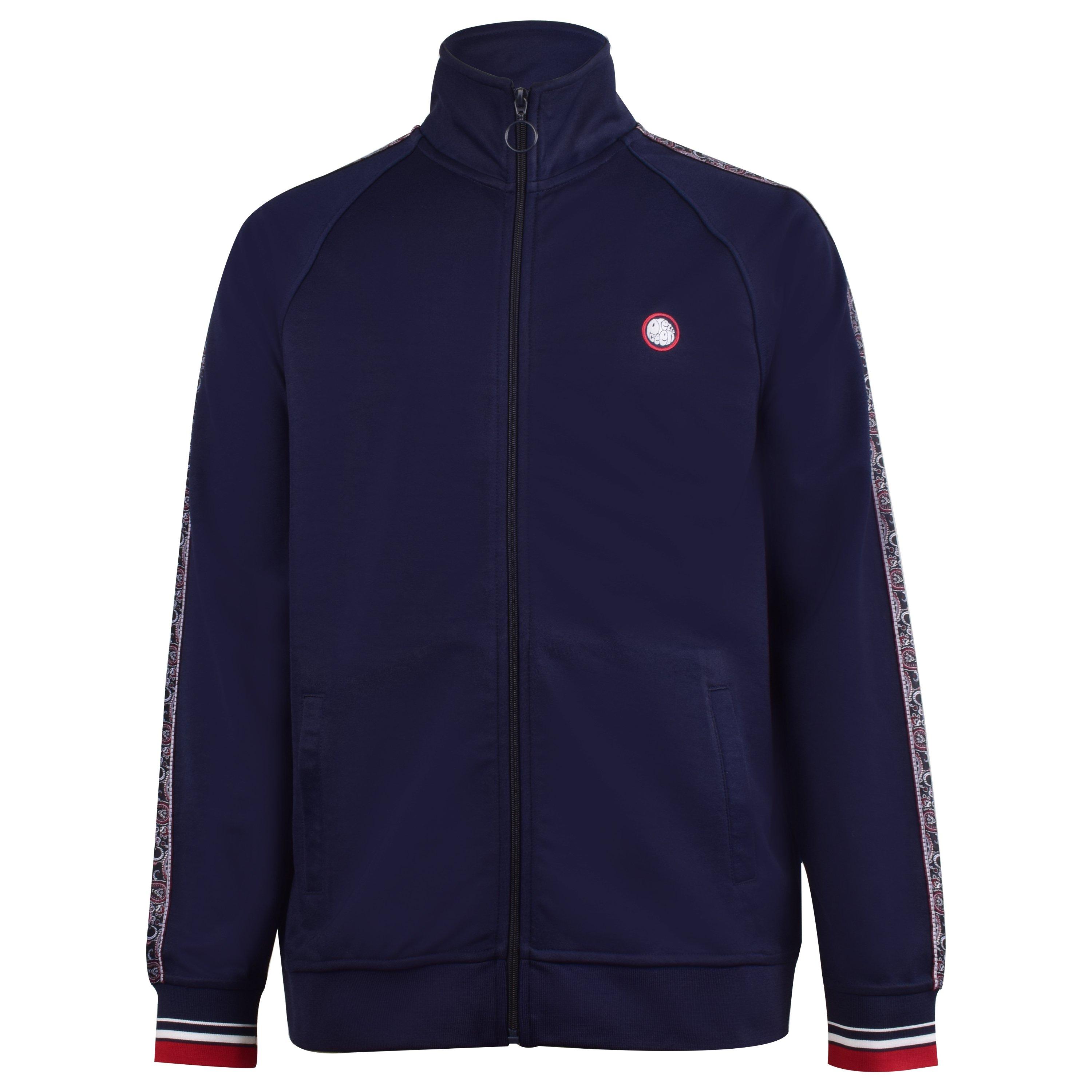 Marineblå - Pretty Green - Men's Eclipse Tape Tracksuit Top - 1