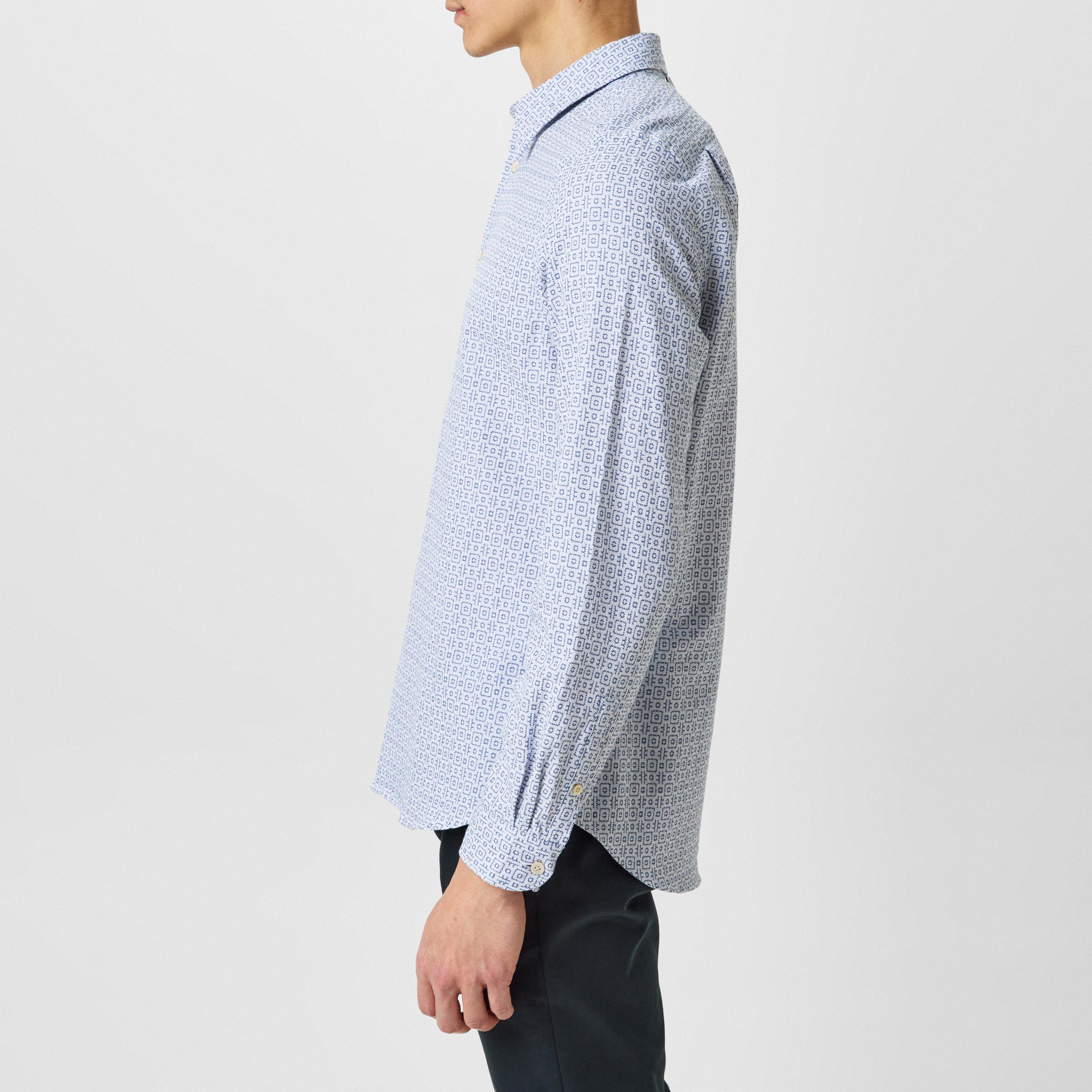 White 01 - PS Paul Smith - Men's Long-Sleeve Patterned Shirt - 2