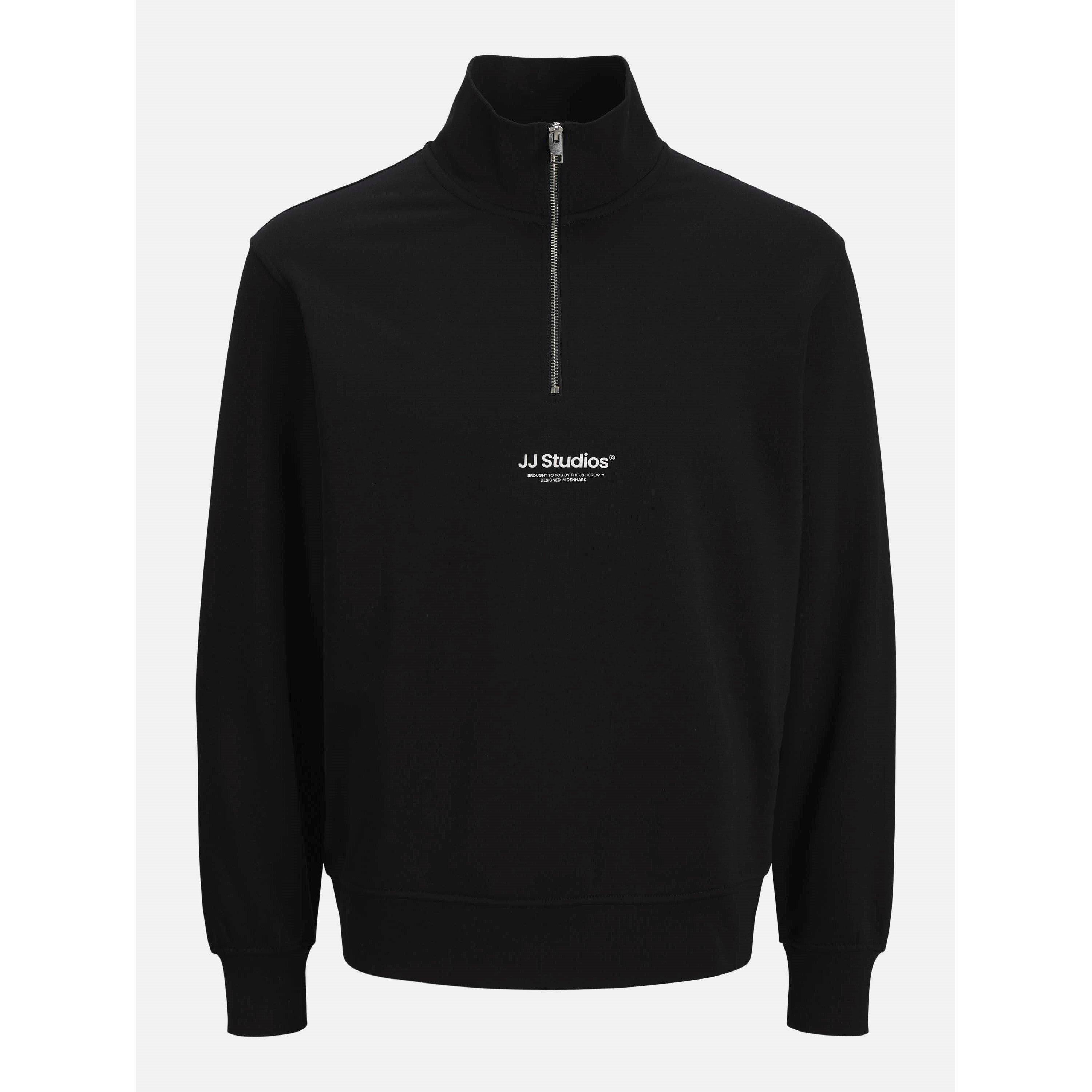 Jack And Jones Men's Soho Quarter Zip Tracksuit Top - Black - 2XL