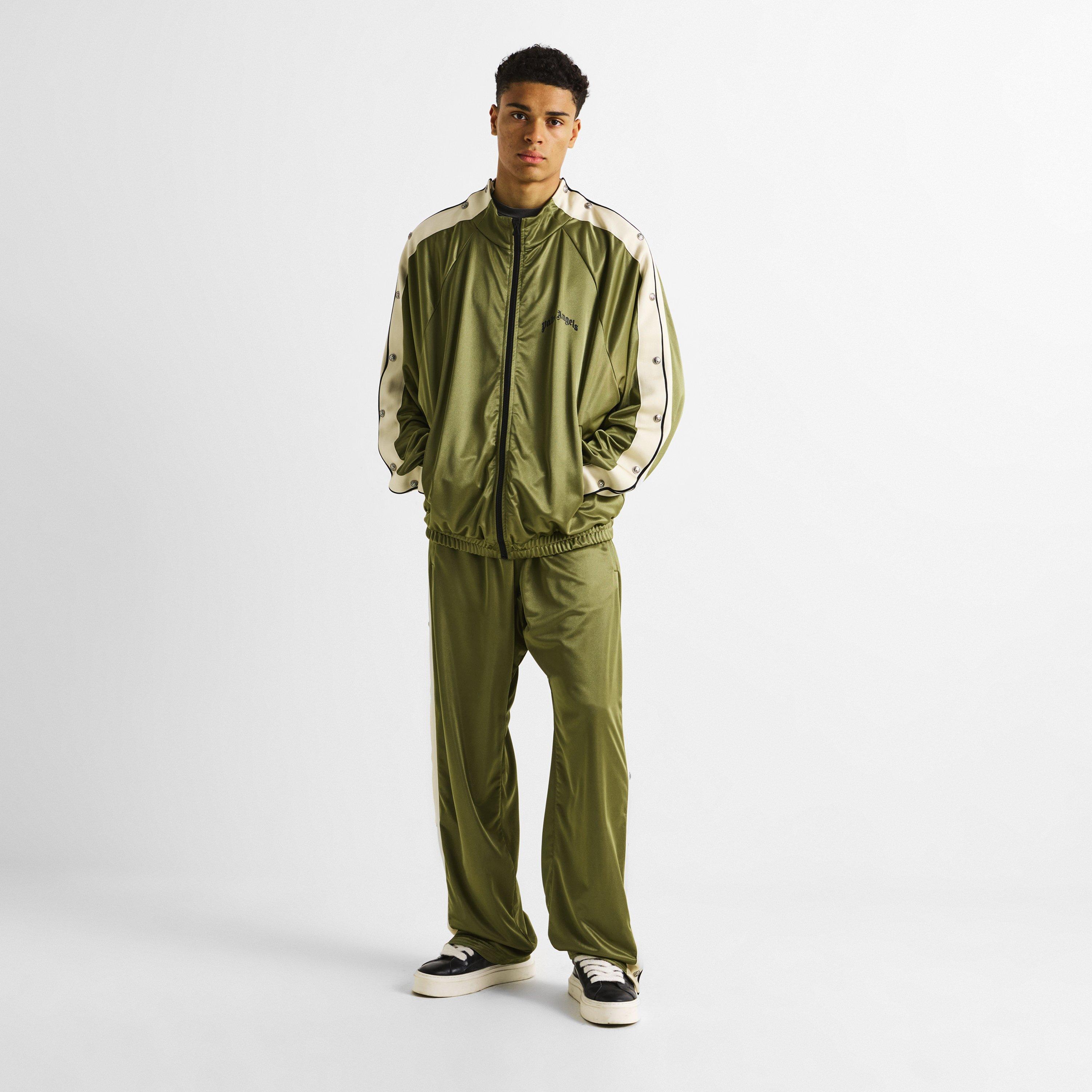 Military Green - Palm Angels - Palm Boxer Track Top Sn61 - 6