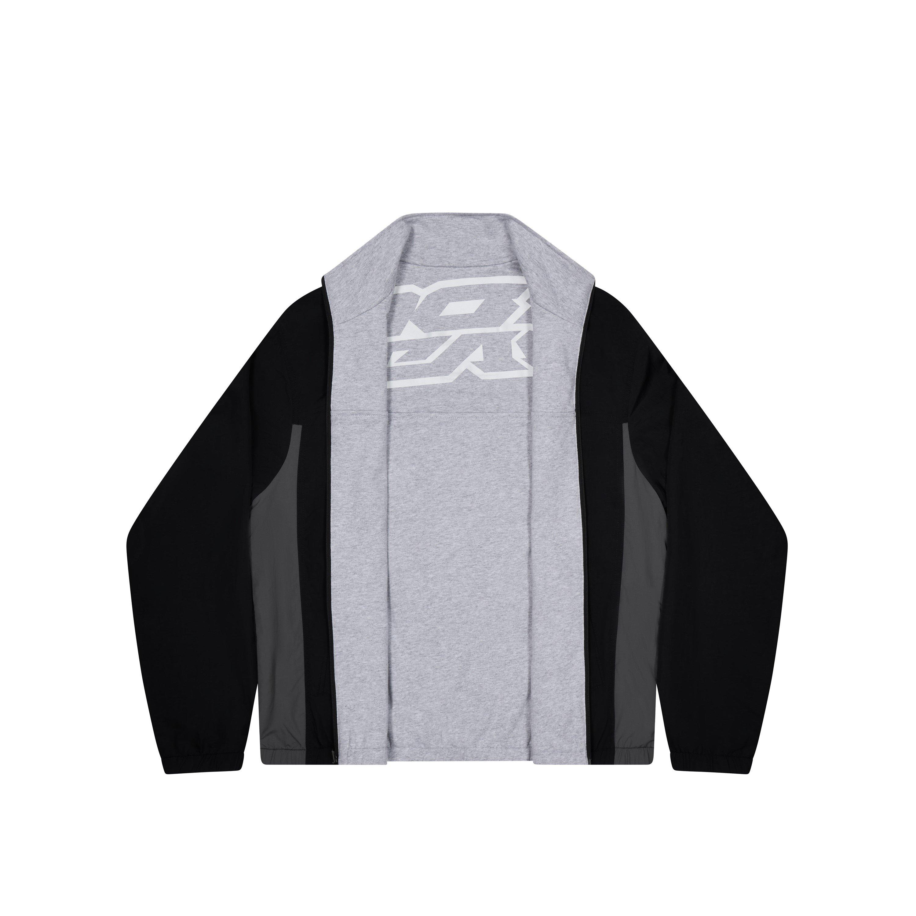 Black/Grey Marl - No Fear - Men's Reversible Track Jacket - 14