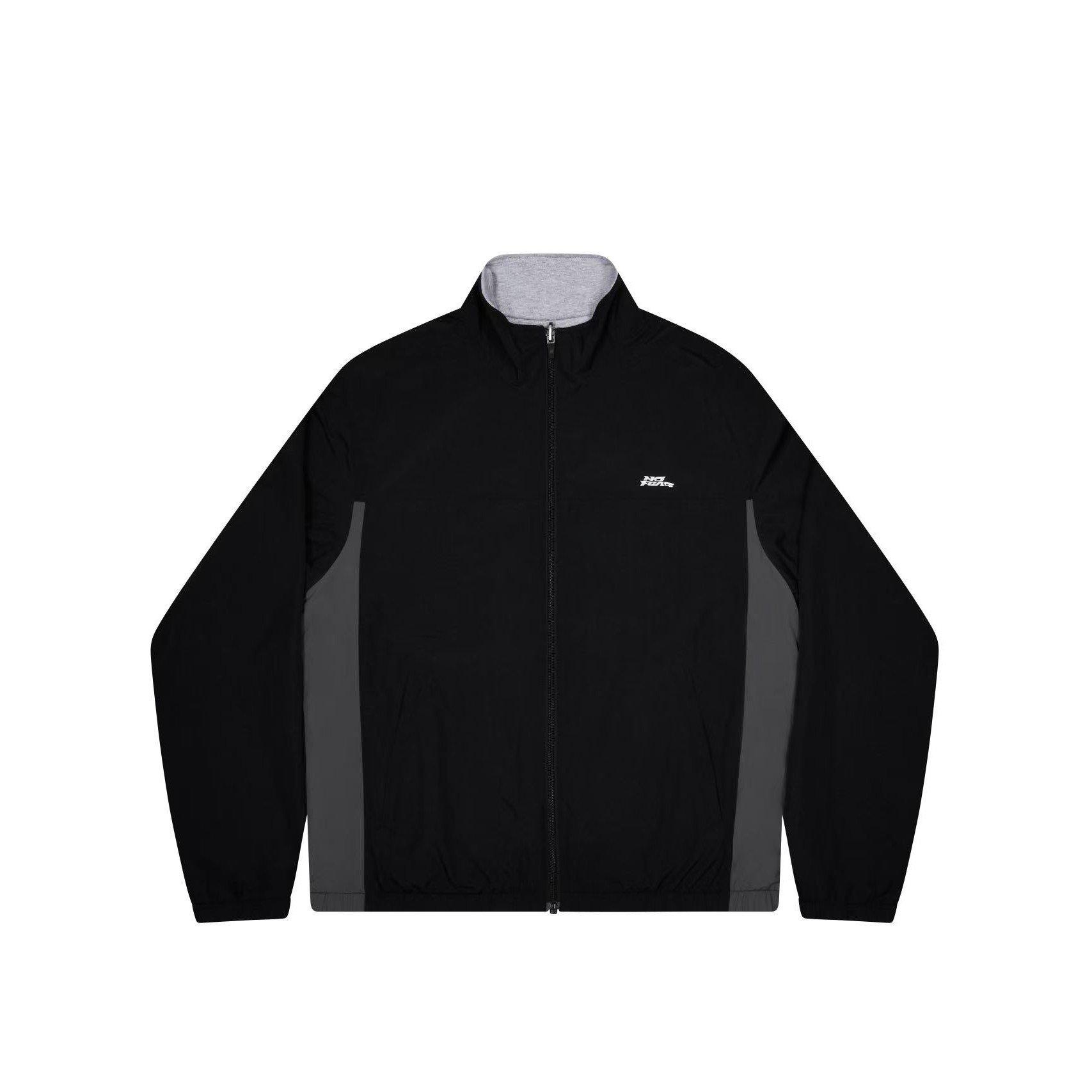 Black/Grey Marl - No Fear - Men's Reversible Track Jacket - 8