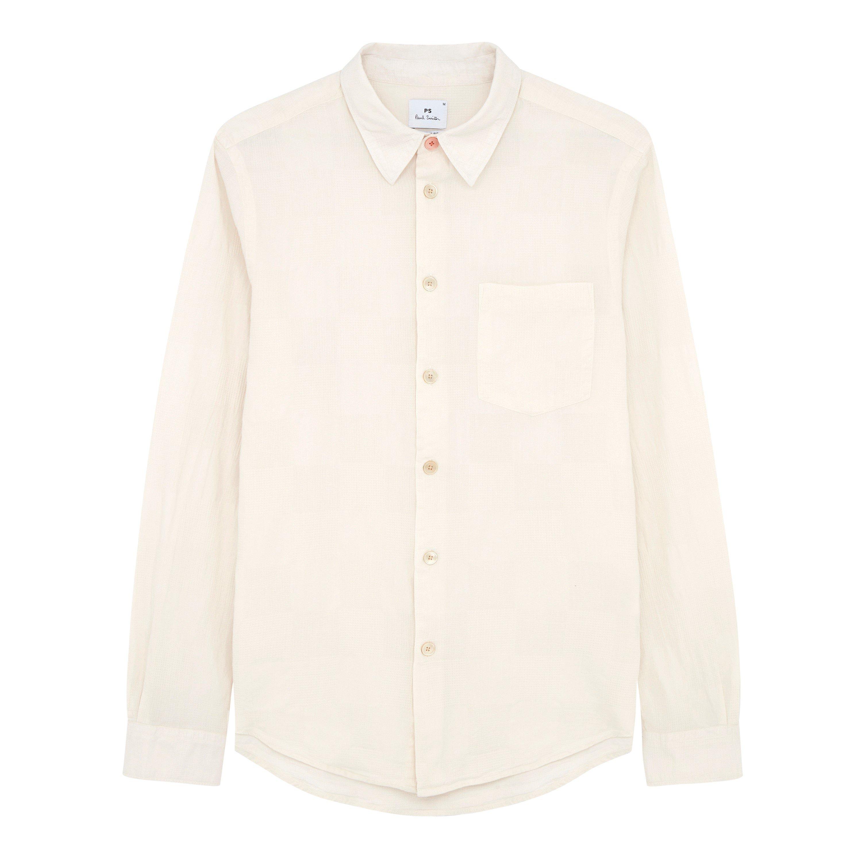 White 08 - PS Paul Smith - Men's Long-Sleeve Plain Shirt - 4