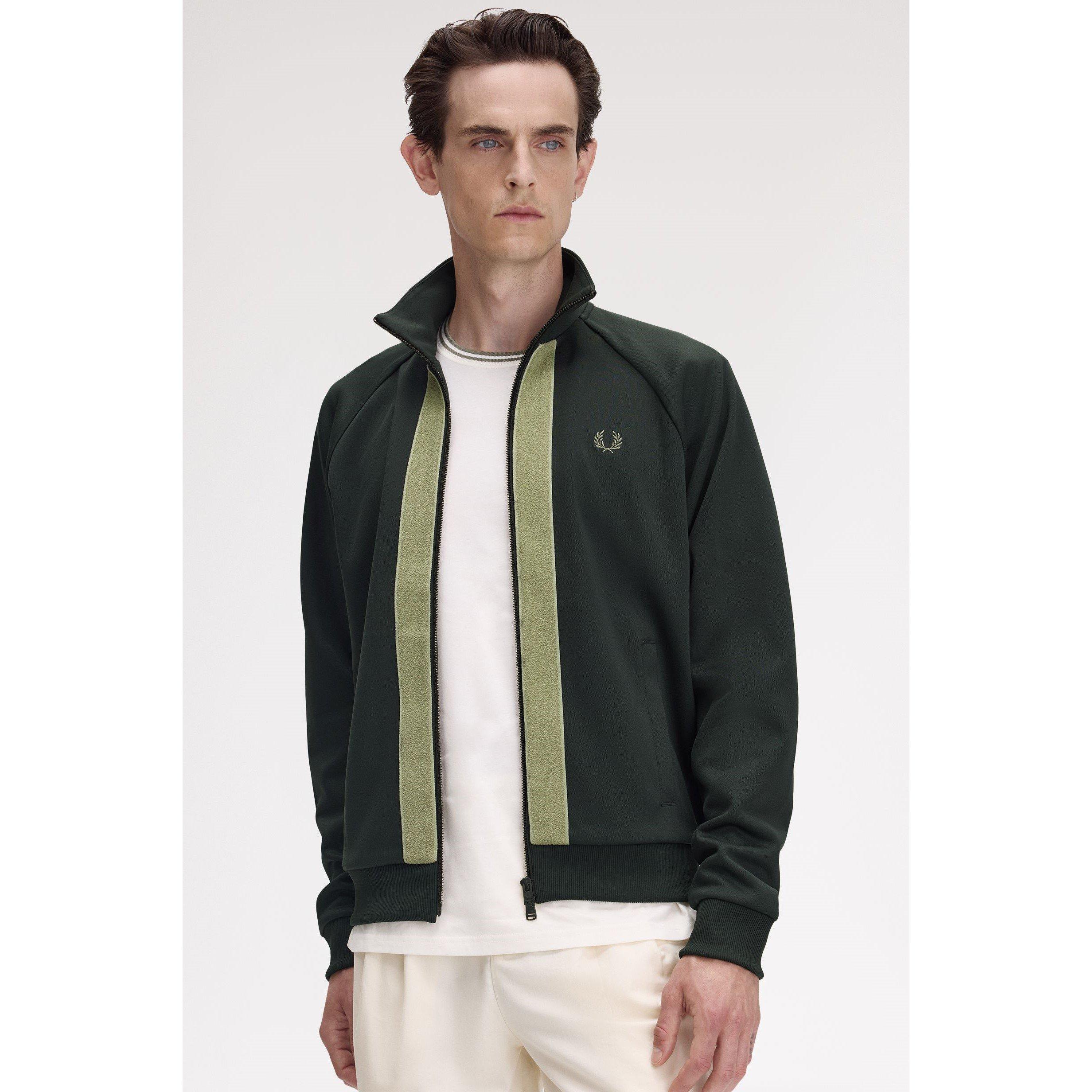Night Green Q20 - Fred Perry - Men's Chenille Tracksuit Top - 1