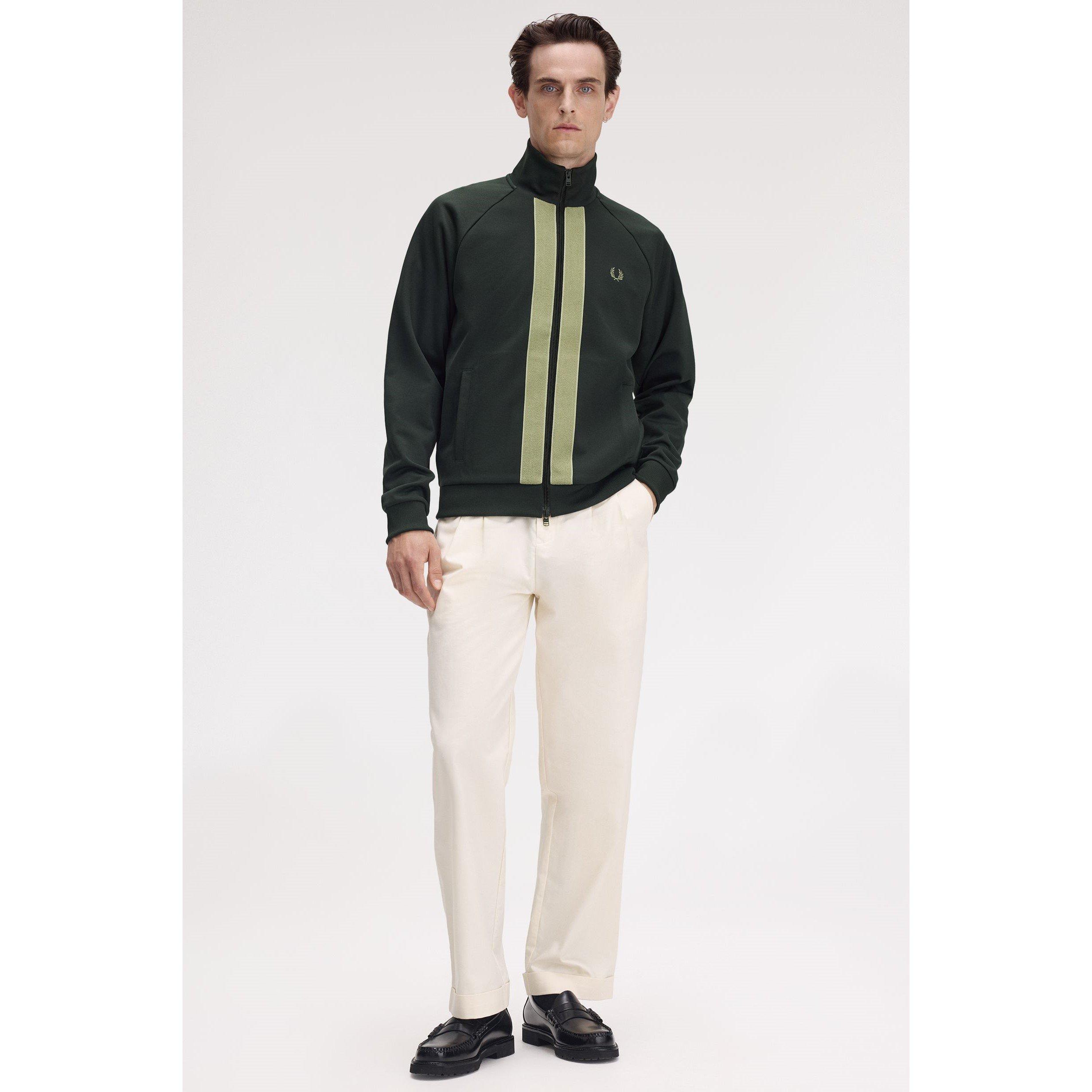 Night Green Q20 - Fred Perry - Men's Chenille Tracksuit Top - 2