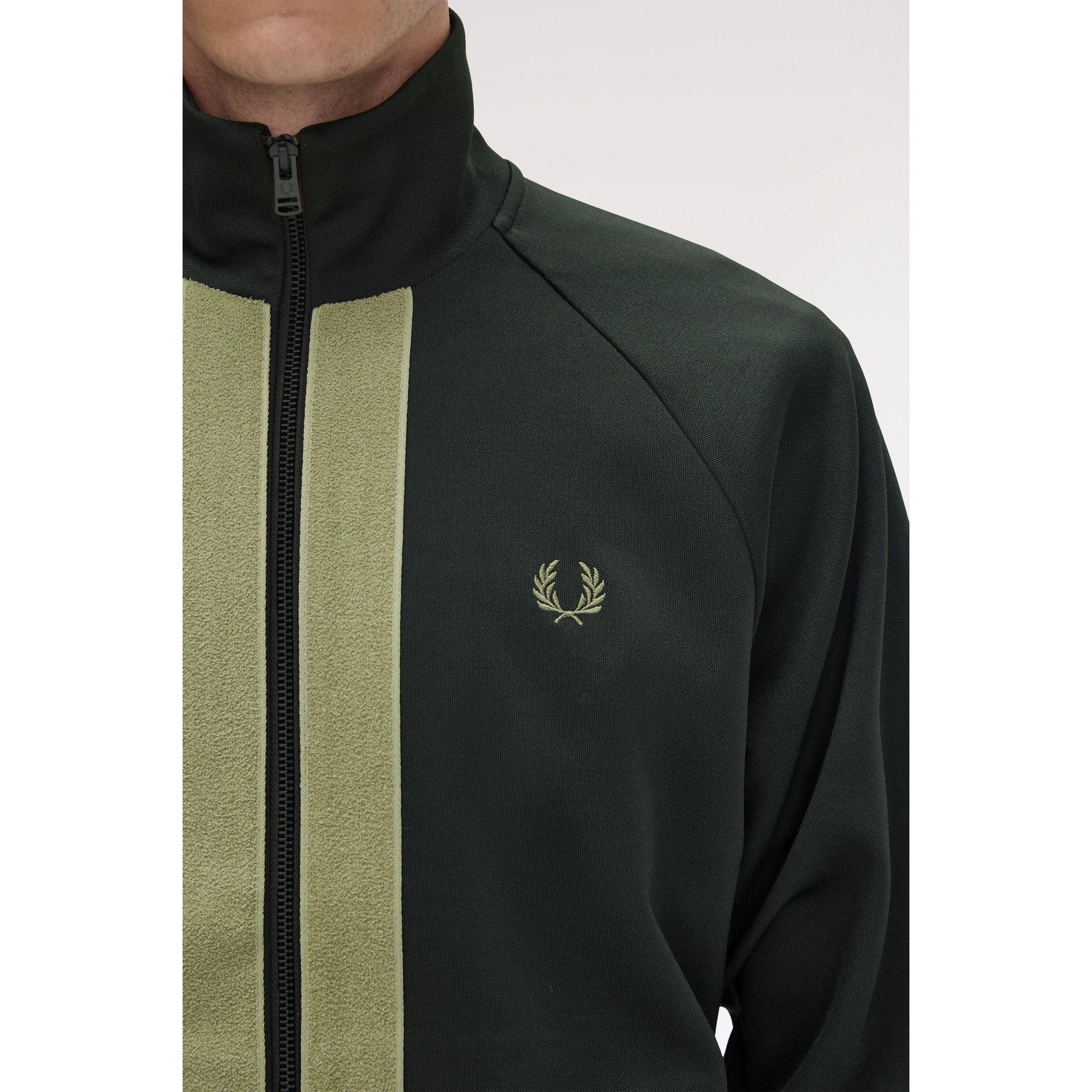 Night Green Q20 - Fred Perry - Men's Chenille Tracksuit Top - 4