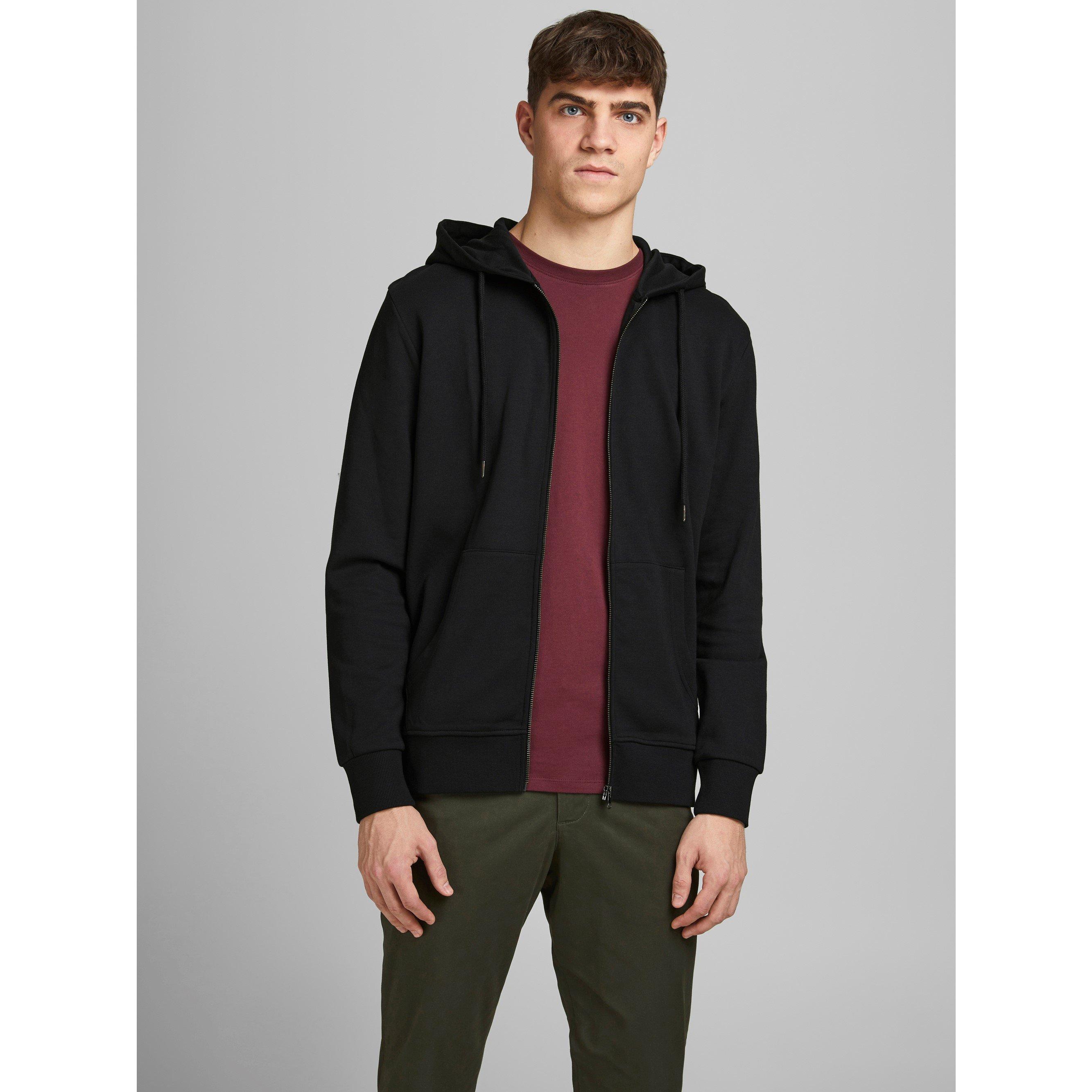 Black - Jack and Jones - Basic Basic Zip Up Hoodie - 2